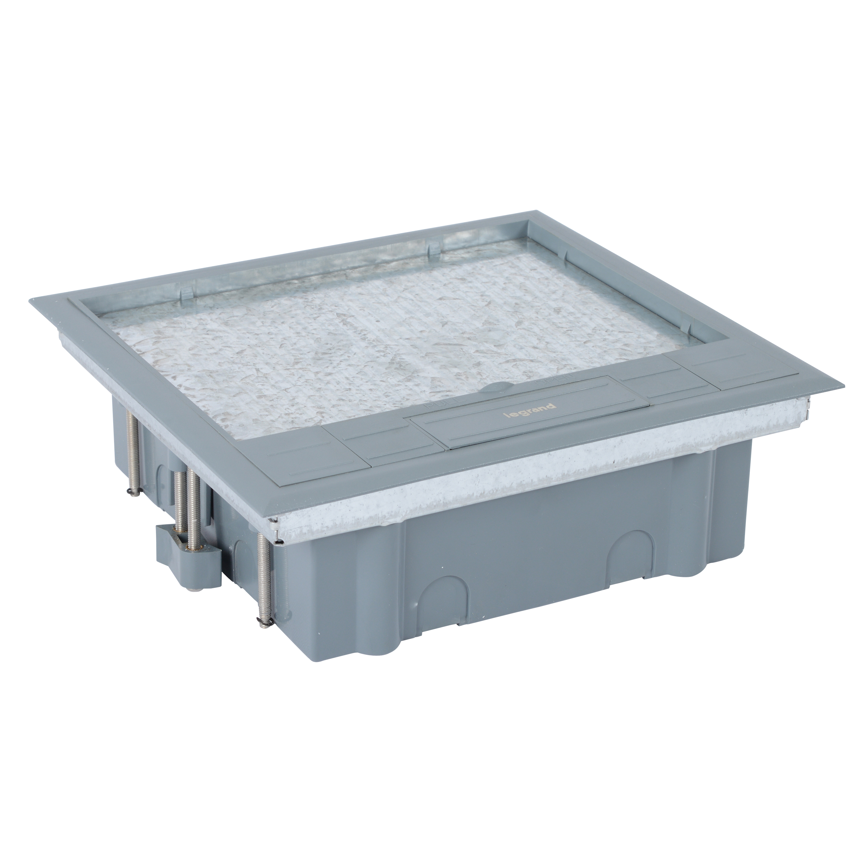 Floor box capacity 12M with vertical wiring devices supports 