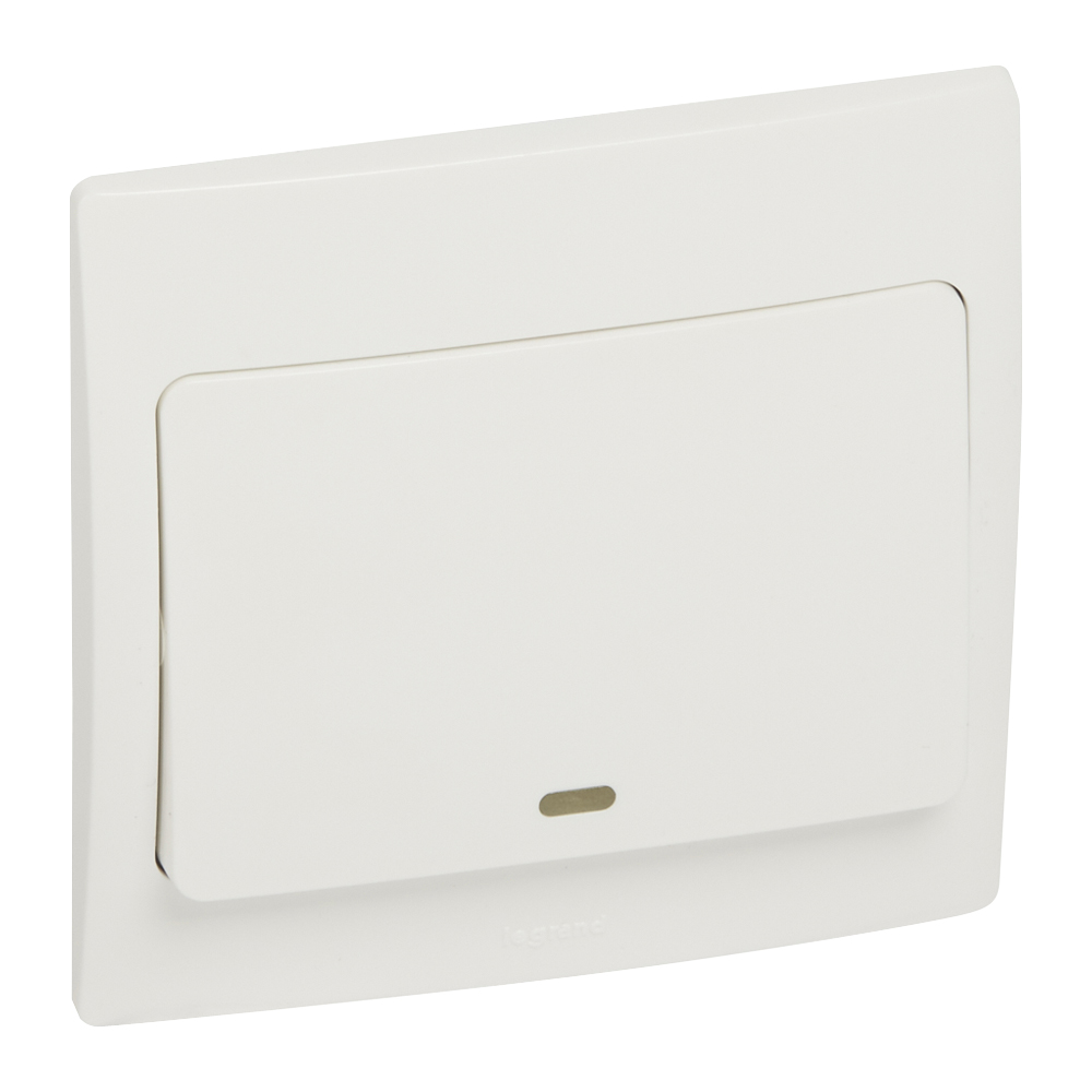 Mallia Double pole switch Earth link with Red LED C/W 20A - 1 gang