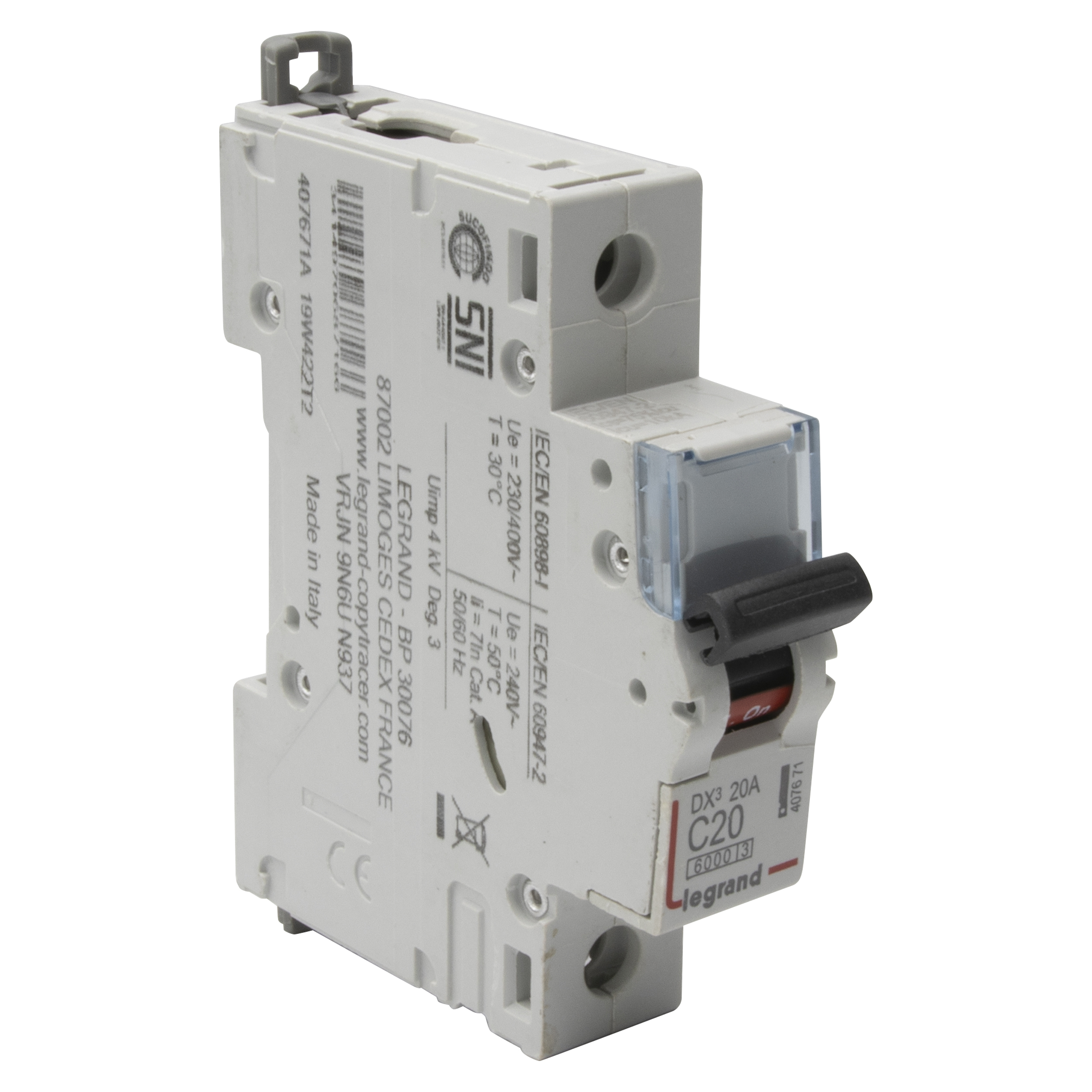 Interruptor Magnetotérmico DX³ 6000 - 10 KA - 1P - 230/400 Vac - 20 A ...