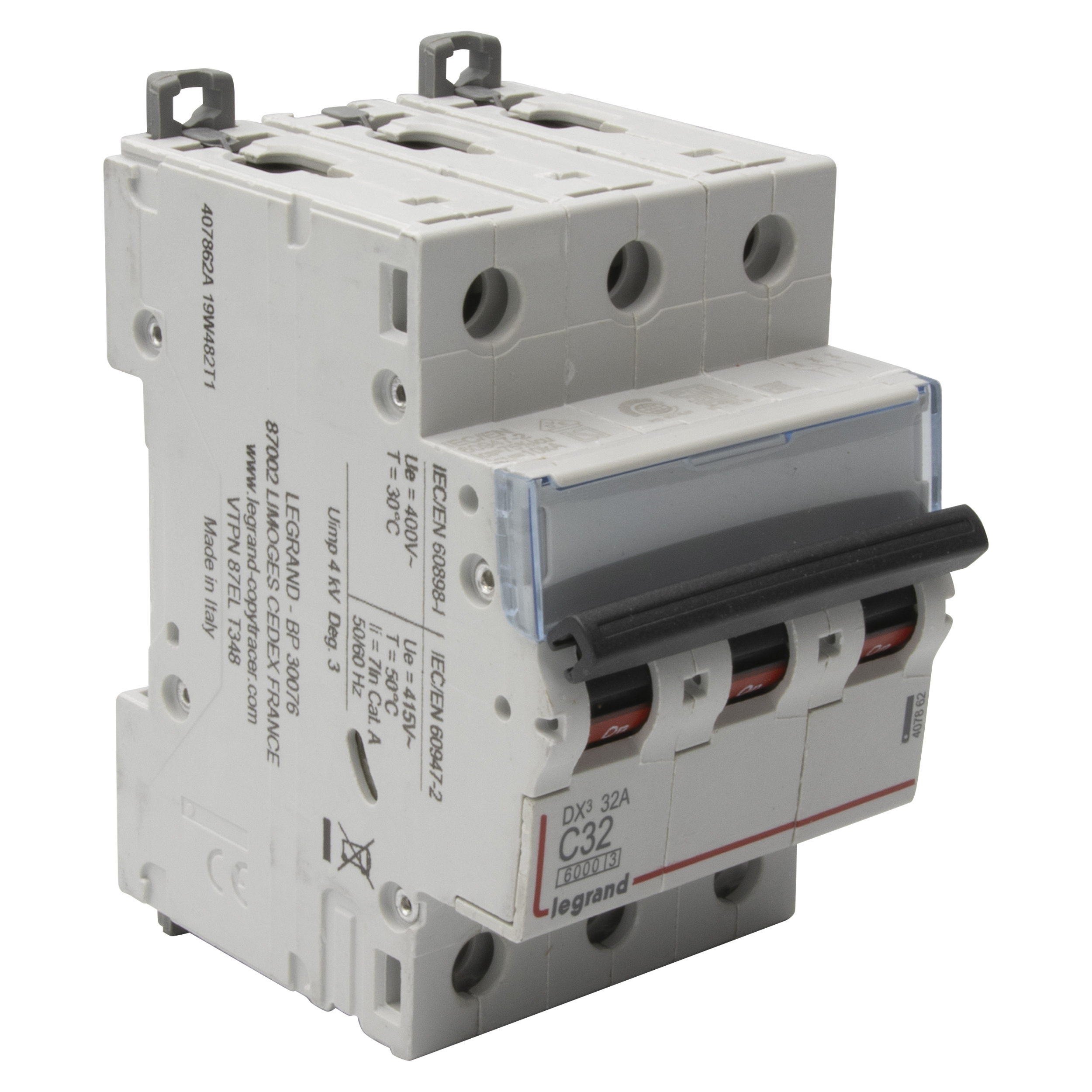 Interruptor magnetotérmico DX³ 6000 - 10 kA - 3P - 400 Vac