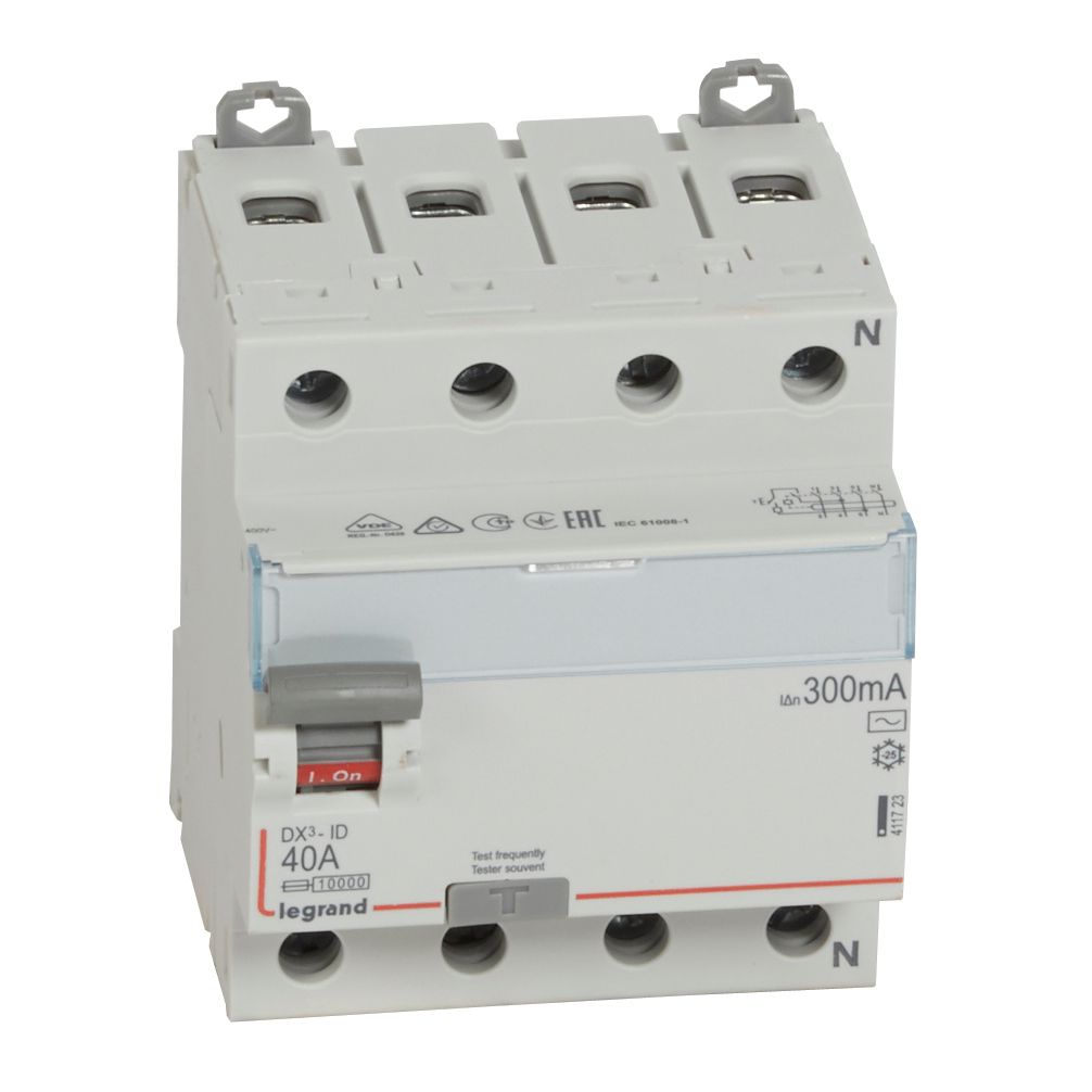 Legrand Disjoncteur Différentiel 6A Type AC 300mA – DX³4500 1P+N Courbe C | Protection Électrique