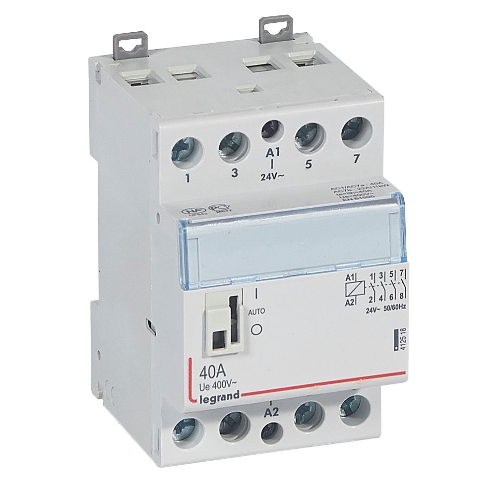 Contactor CX³ with front face handle 4 pole - 40A - 400V~ - 4 NO