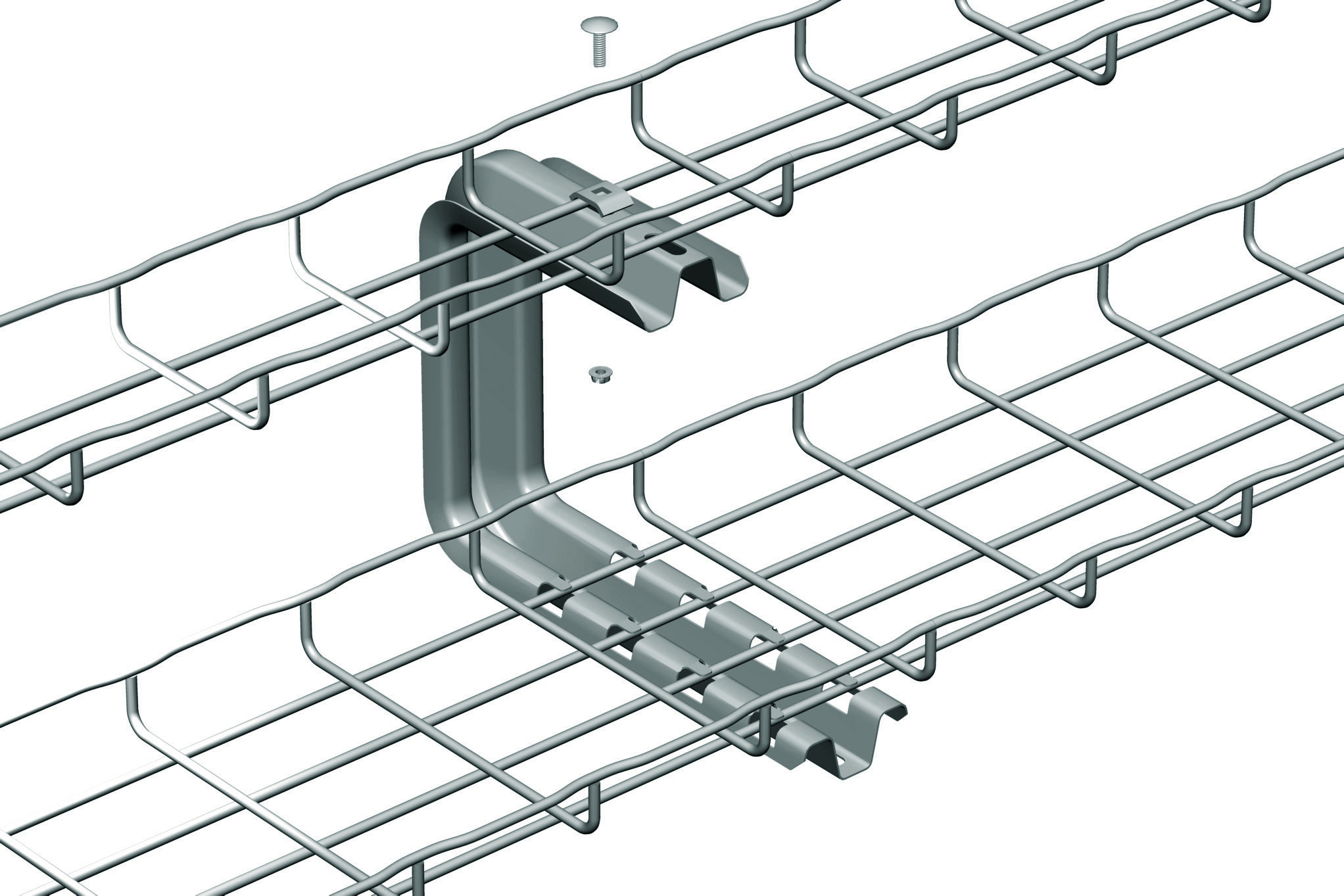 BAKS - Support De Plafond Pour Chemin De Câbles (largeur 100 Mm) - Longueur 165 Mm, Hauteur 180 Mm - Acier Galvanisé