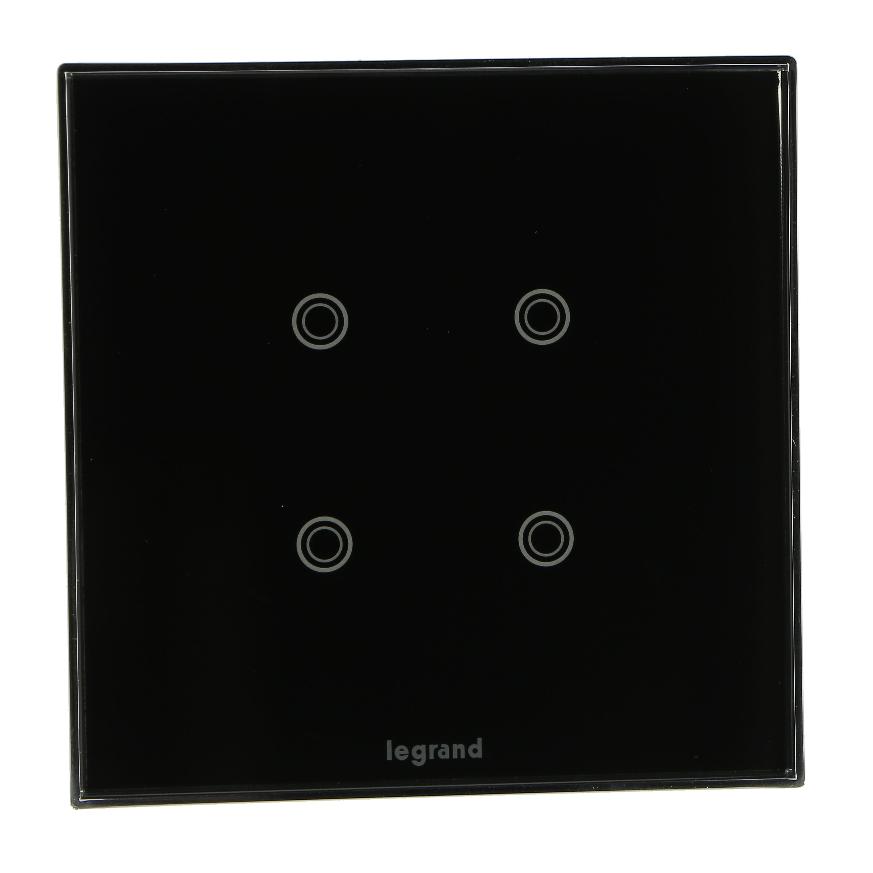 KNX glass touch plate - 4 action points - Arteor - black | 573505 