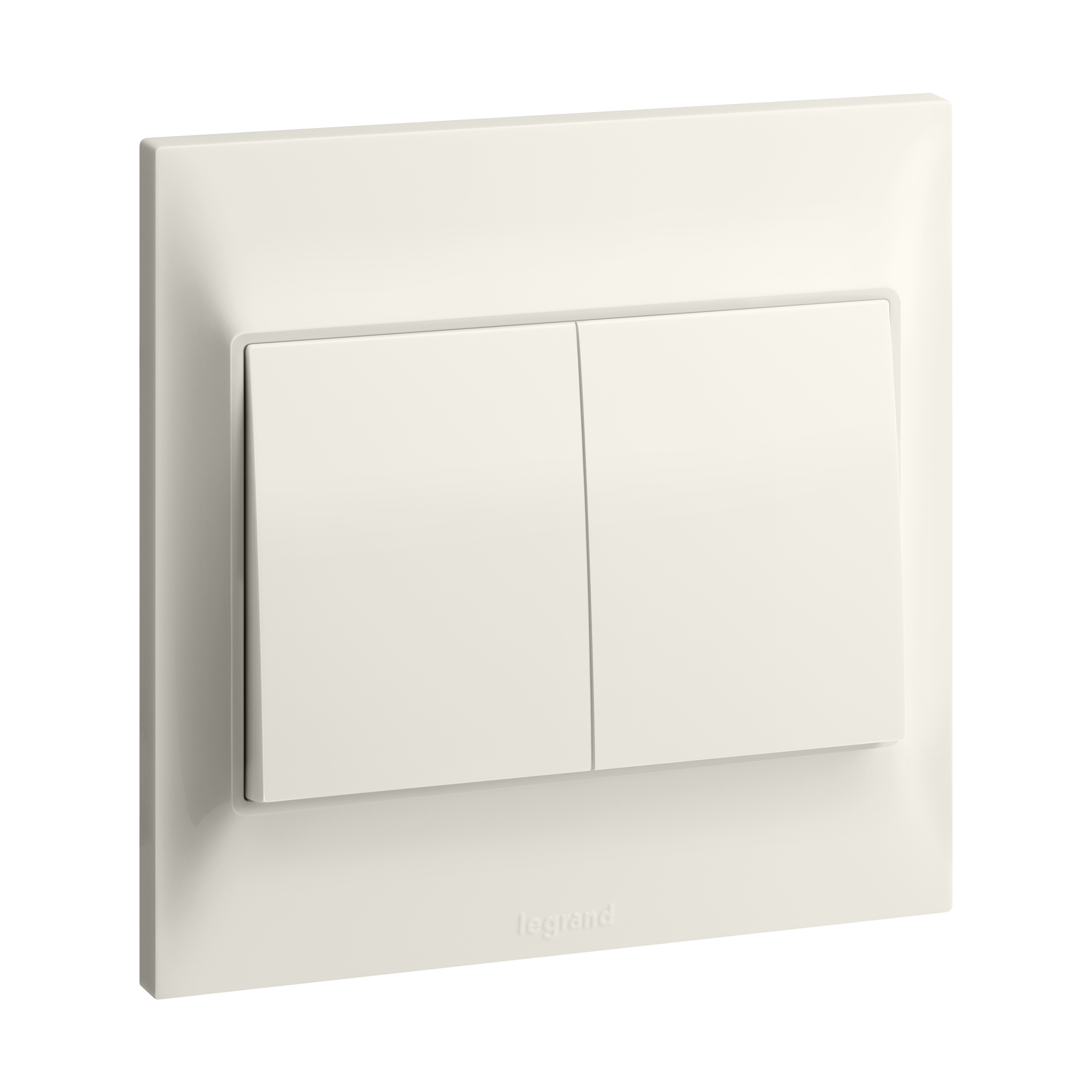 Belanko S 2 gang 2-way switch - 16AX - Ivory | 617803 