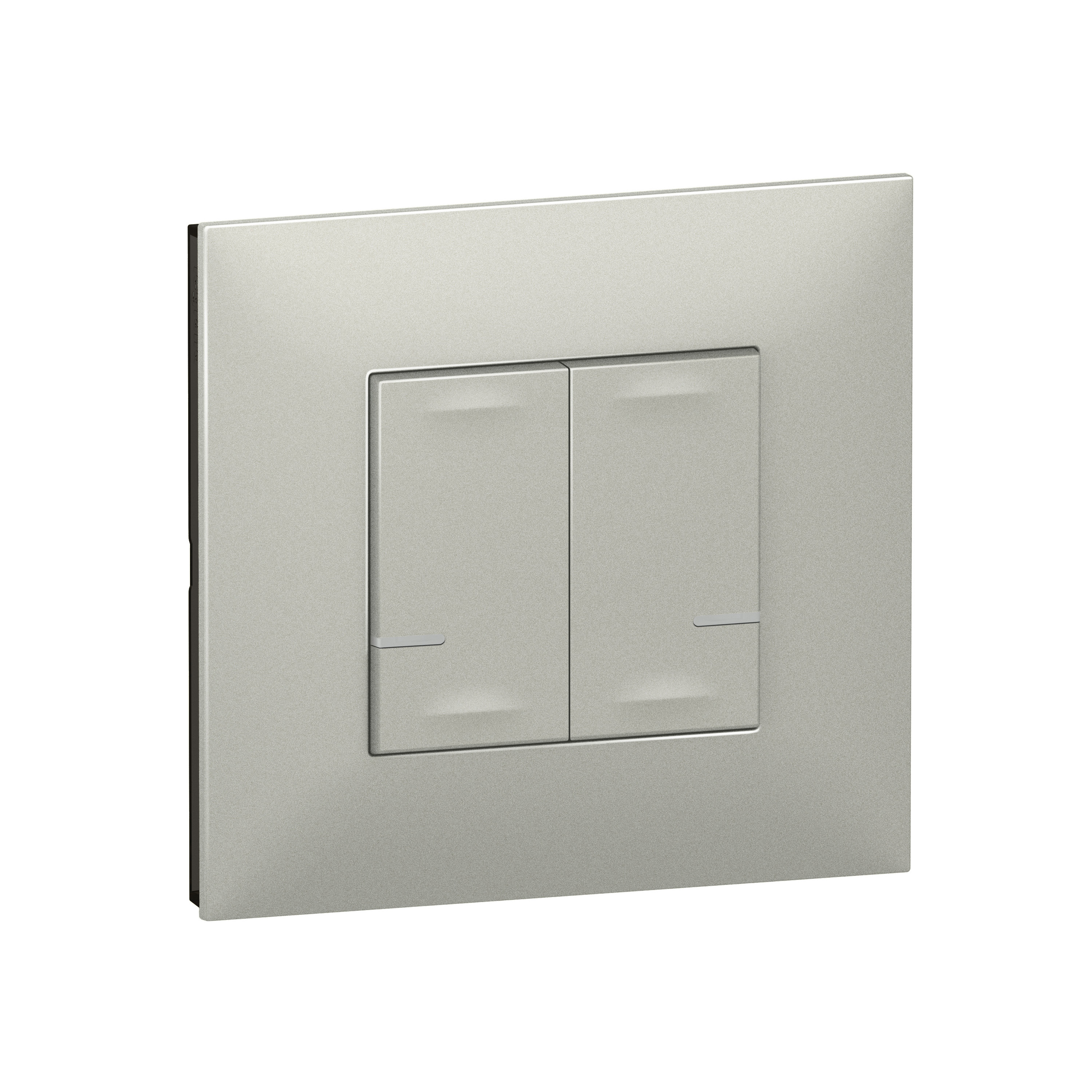 Connected light switch with neutral 2-gang 2x250w Valena Next alu 