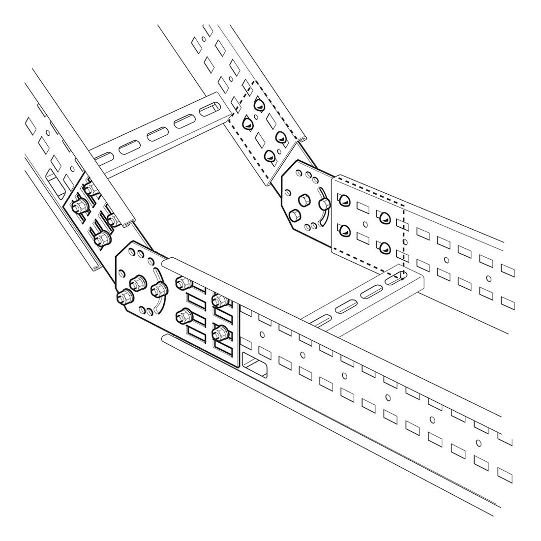 Swifts Extra Heavy Duty Hot Dip Galvanised Steel Cable Ladder Vertical