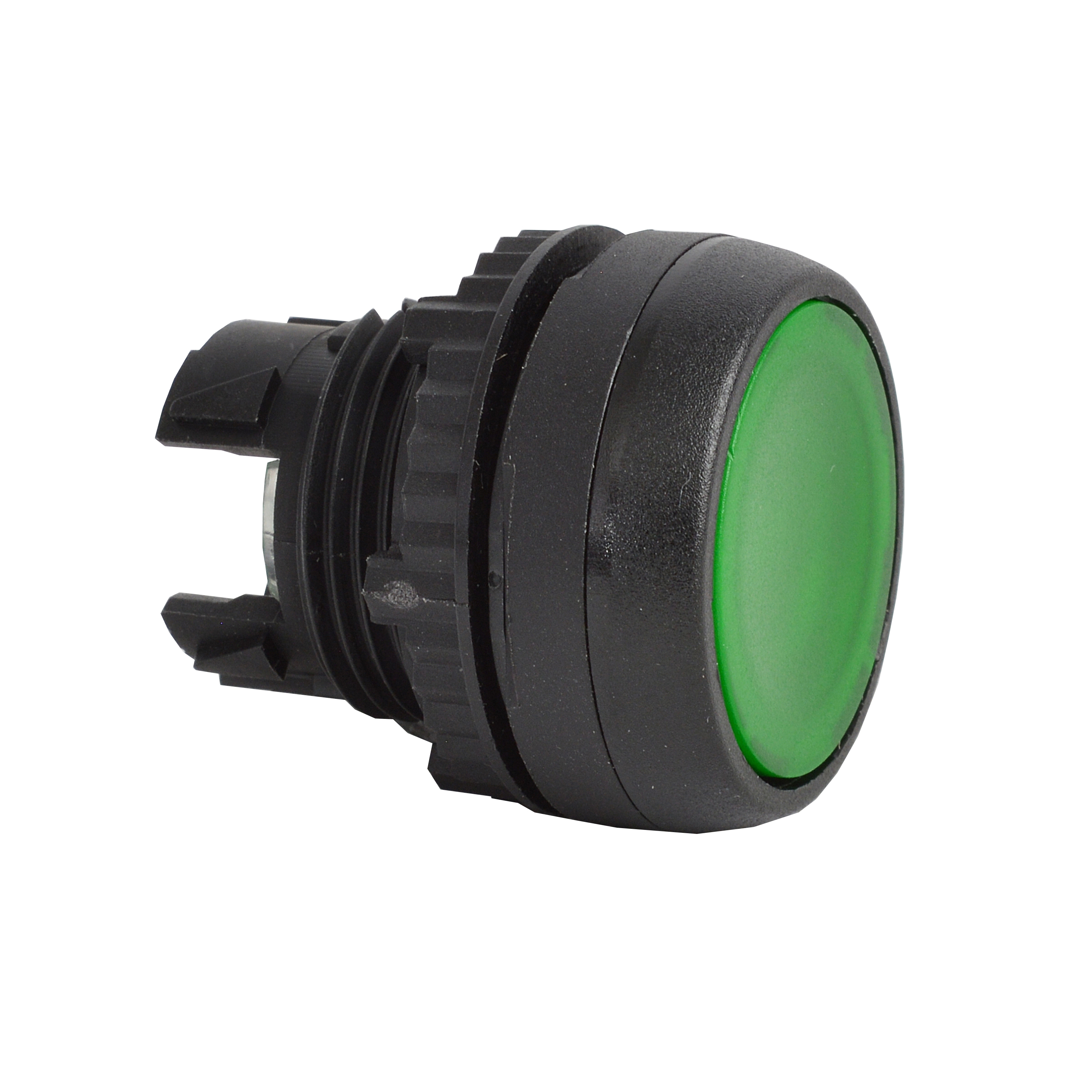 BACO Push Button - Push Button Flush Spring Return Green Illuminated ...