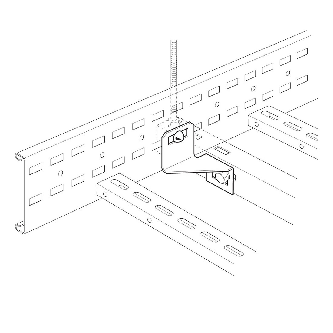 Swifts Medium Duty Hot Dip Galvanised Steel Cable Ladder Boltable