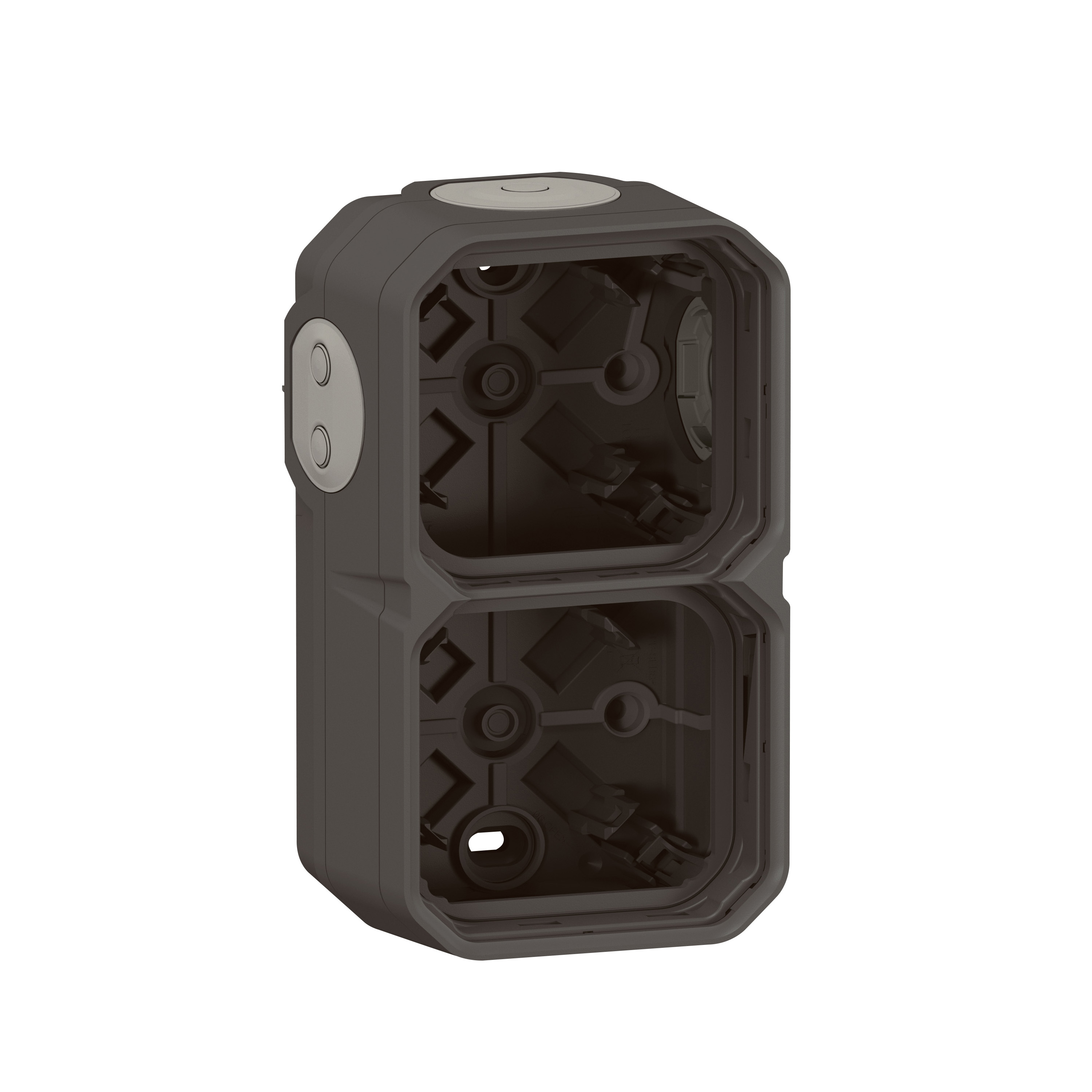 Plexo 2 gang box horizontal and vertical - anthracite | 069602L 