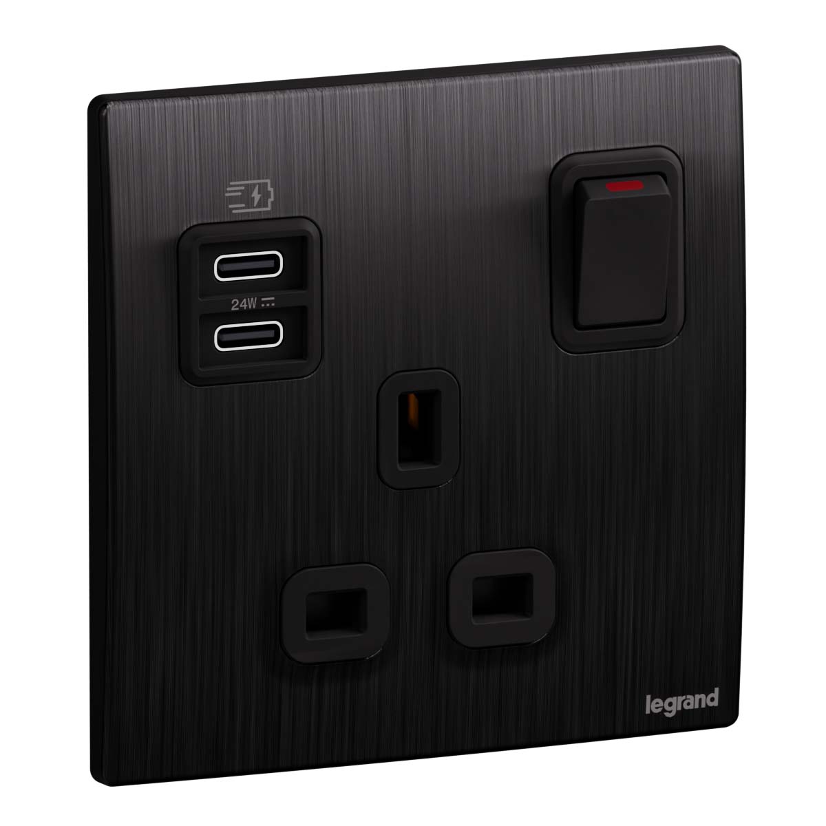 1G BS13A Single Pole Switched Socket - Mallia Senses - Dual USB-C 24W ...