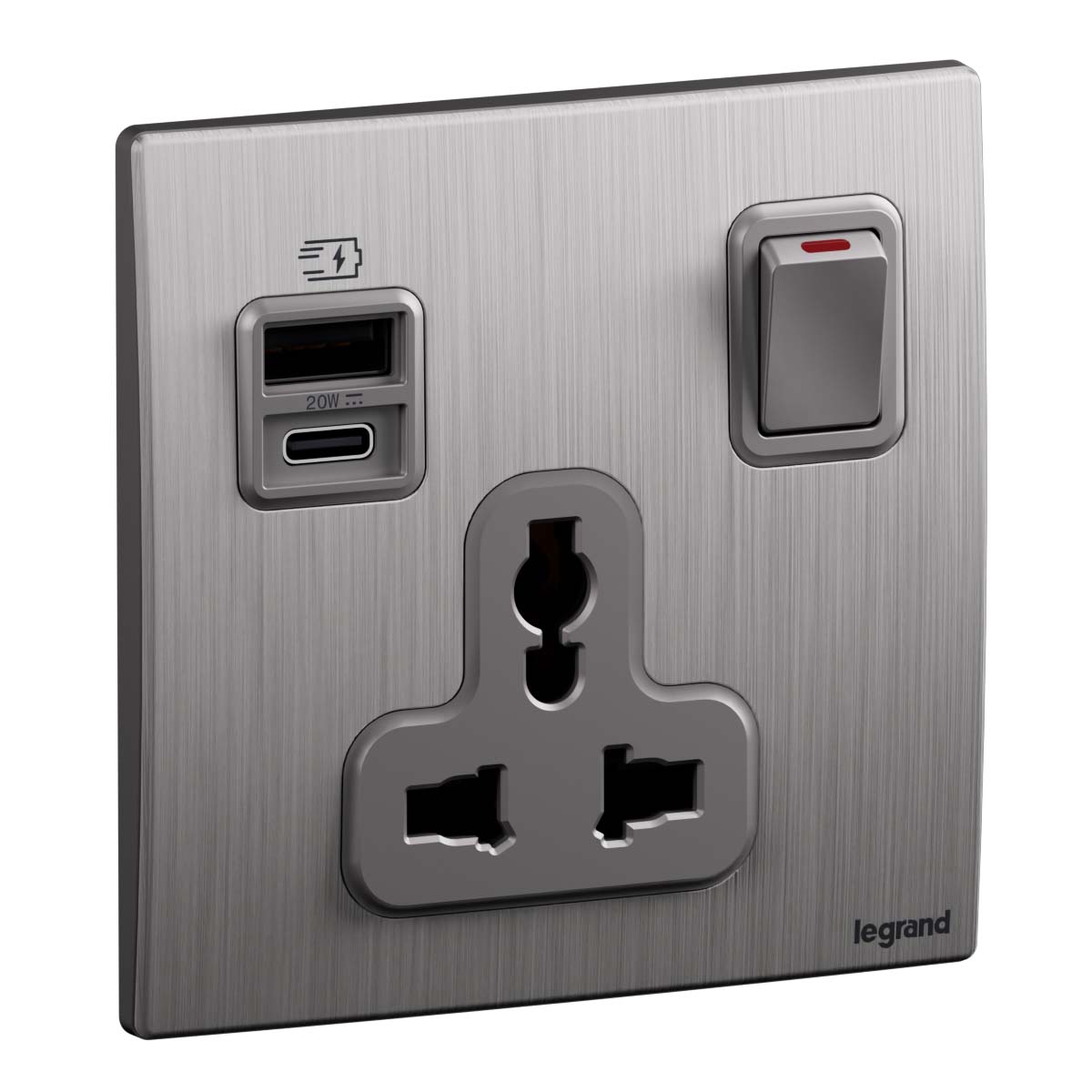 1G Multistandard Switched Socket - Mallia Senses - USB A+C 20W Output ...
