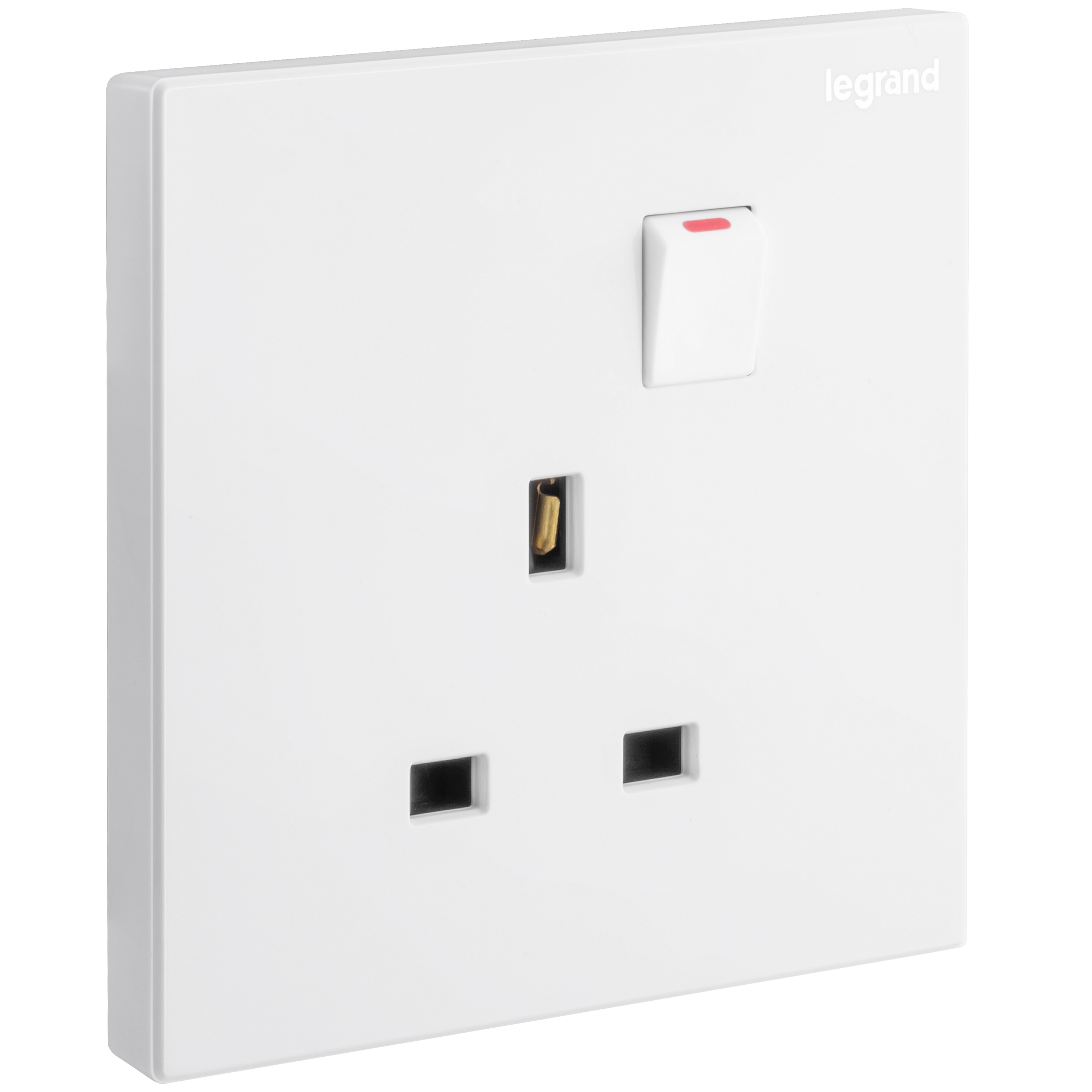 Galion white 1 gang BS 13A double pole switched socket | 282486 