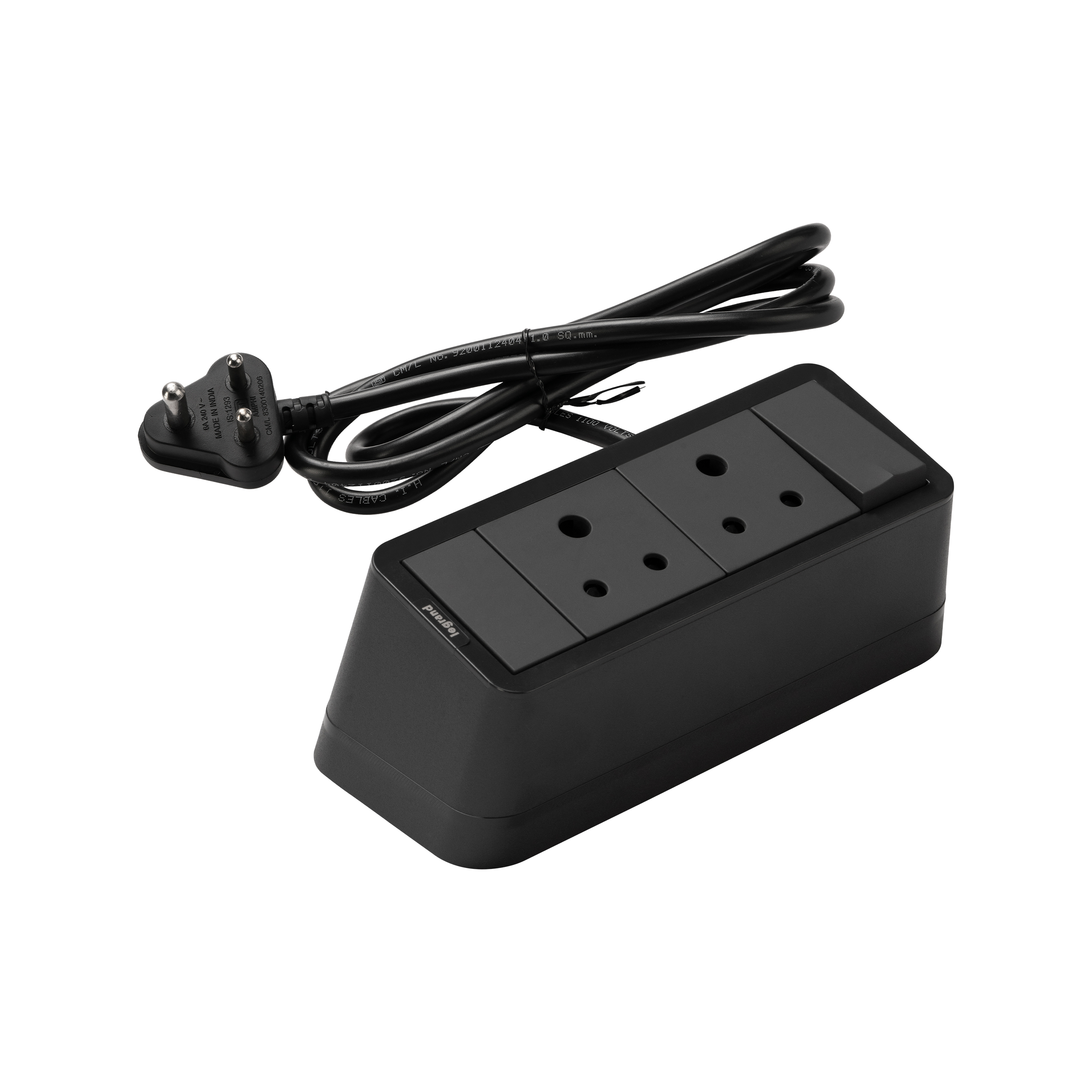 6M-Desktop Power Center Socket-Chic Grey