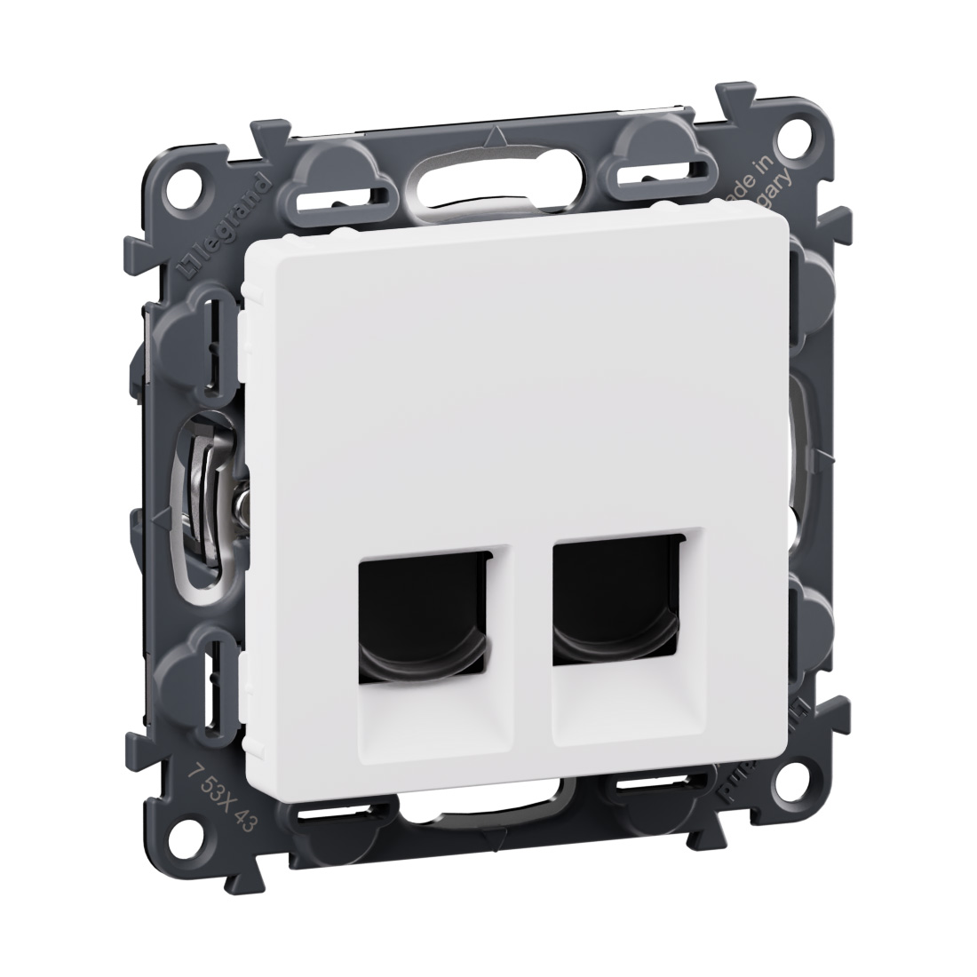 Double RJ 45 socket Valena Life - category 6 UTP - with cover plate ...
