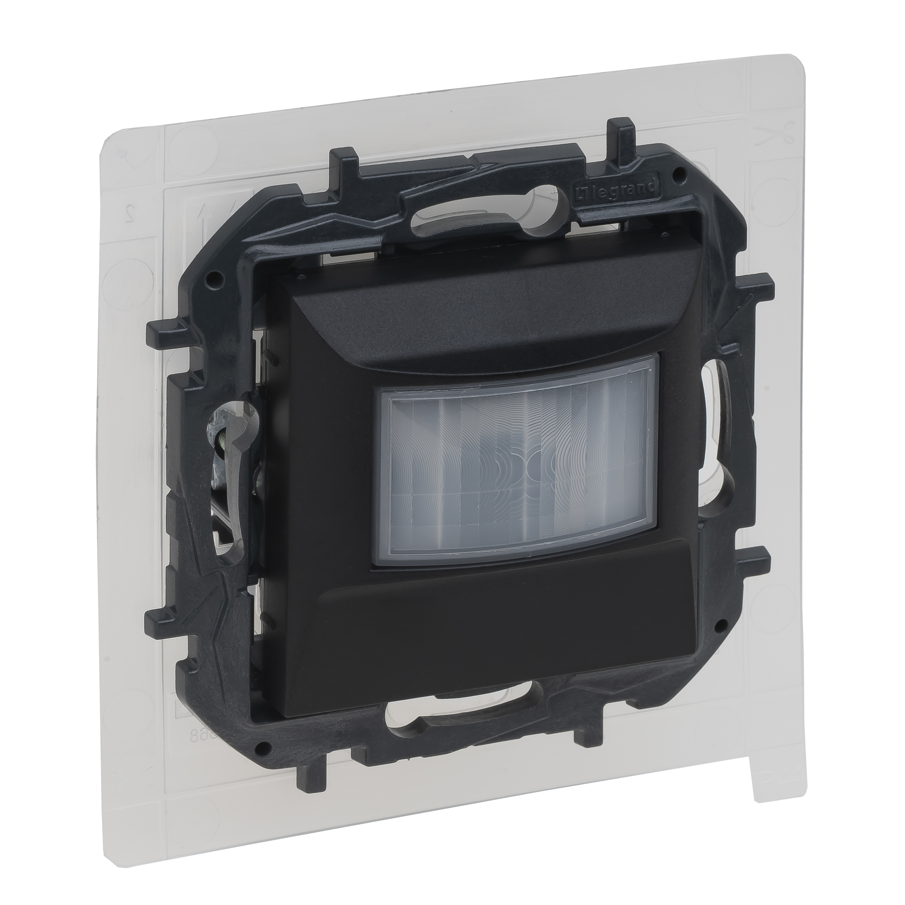 NiloéStep mozgásérzékelő falba IP44 2-vezetékes 170° PIR 8m-előre(/hátra) 100W/LED 240V fekete LEGRAND