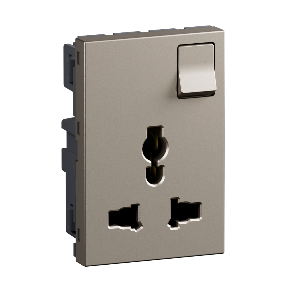 Arteor Advance - 3 modules multistandard 2 poles + earth shuttered ...