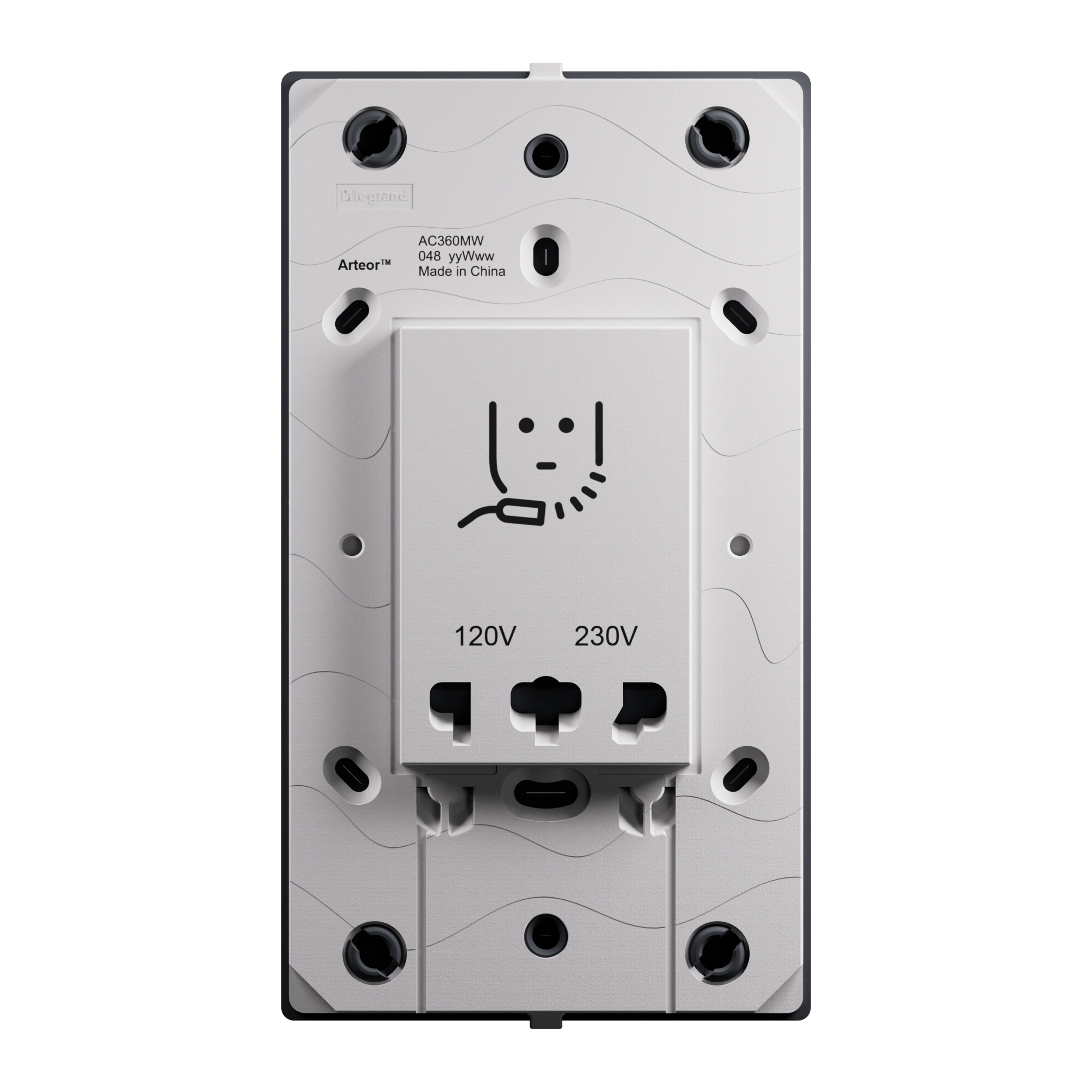 Arteor Advance - Shaver socket 120V to 230V with earth connector matt ...