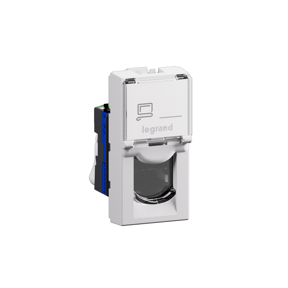 Arteor Advance - 1 module RJ45 CAT6 UTP socket matt white - 1Gbit/s ...