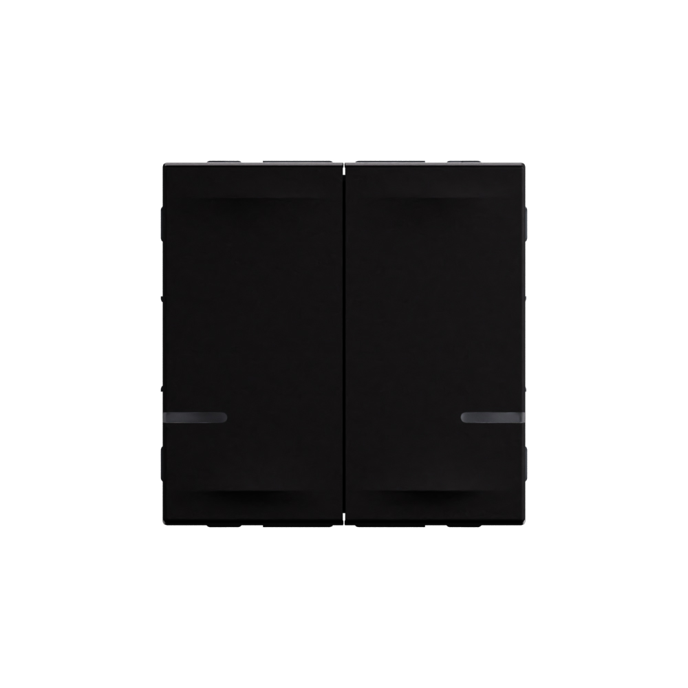 Smart color switch wired 2 modules without neutral Matt Black ...
