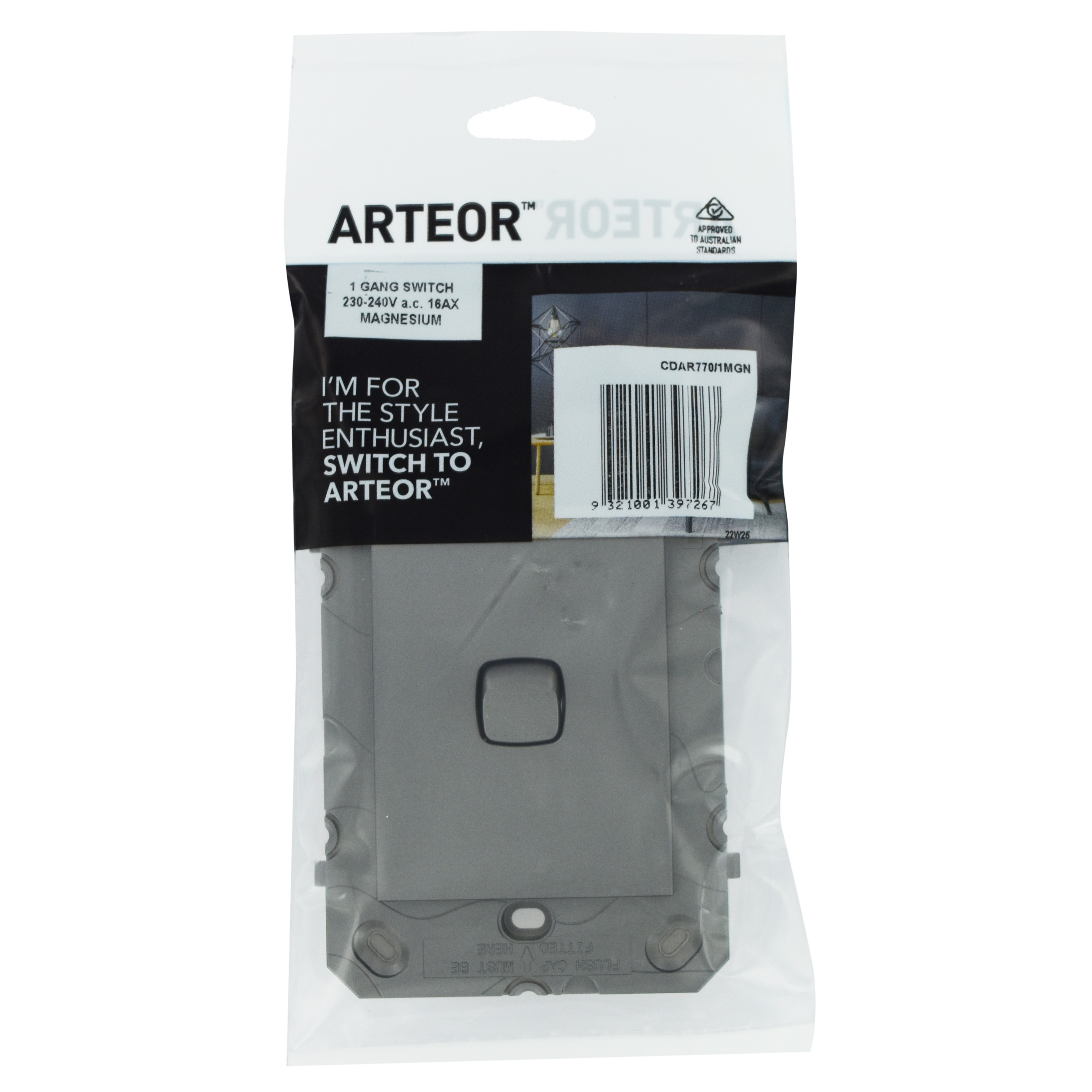 Legrand Arteor 16A 1 Gang 2 Way Single Pole Double Throw Vertical ...