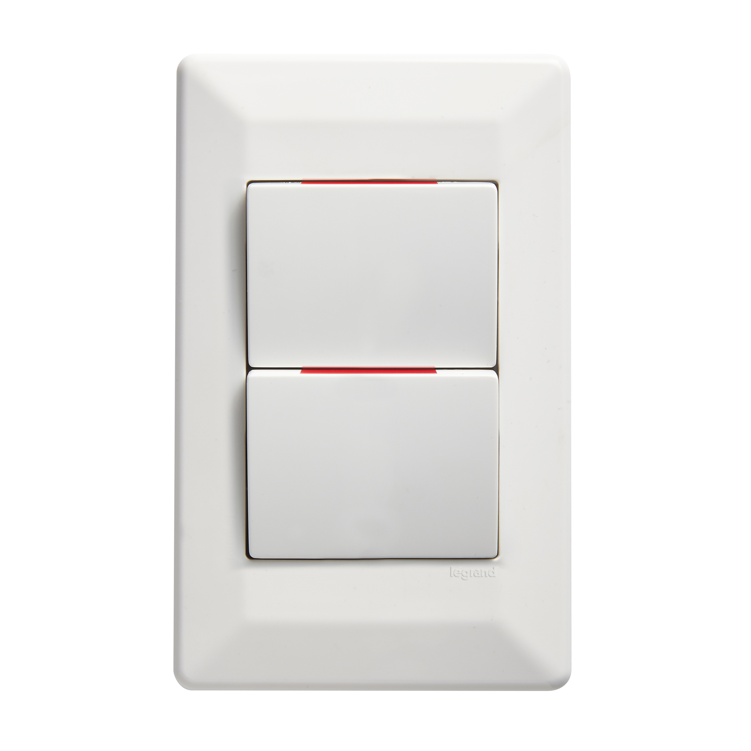 Legrand Como 10A Single Pole Double Throw 2 Gang Vertical Rocker Switch ...