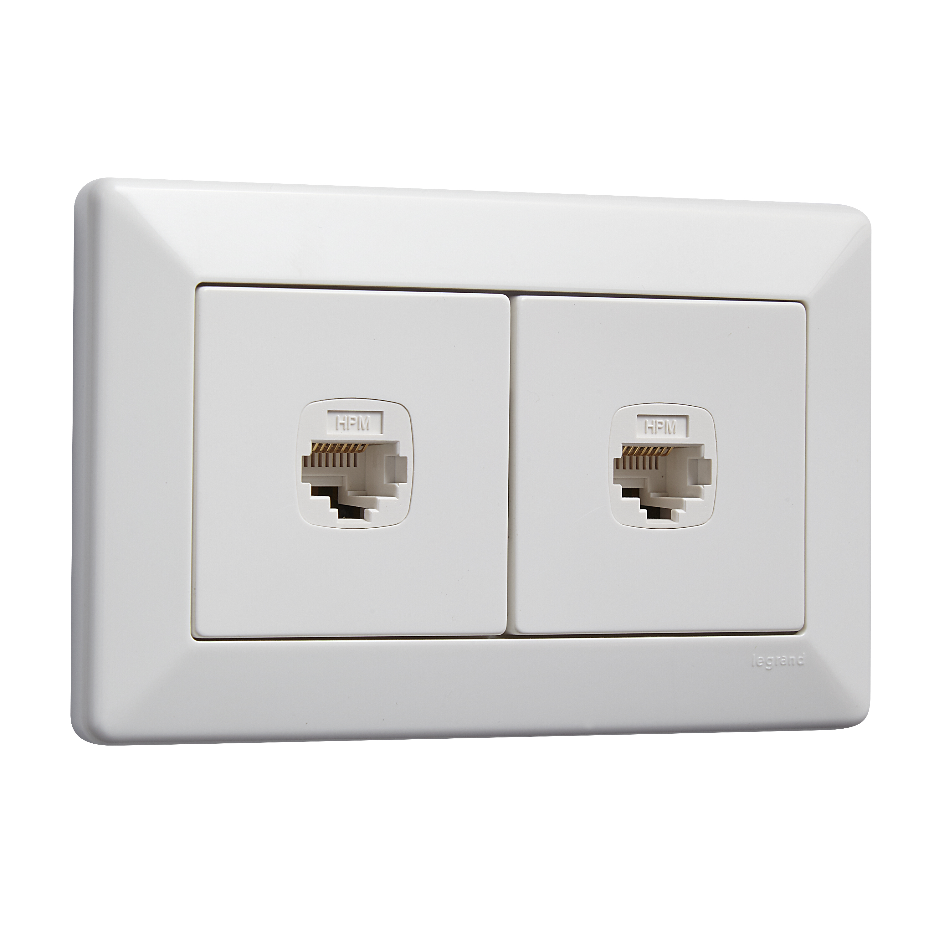 Legrans Rj 45 Modular Legrand Como Cat6 RJ45 2 Gang Horizontal Outlet | CM920/2RJ45HWE ...
