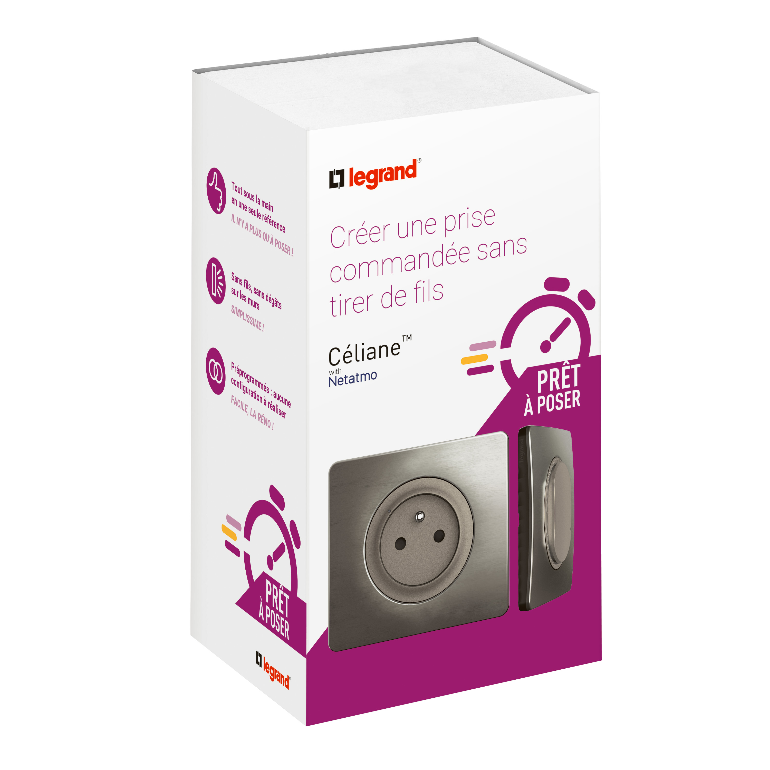 Legrand Celiane LEG99763 - Presa Altoparlante HP Semplice Da Assemblaggio, Colore Titanio