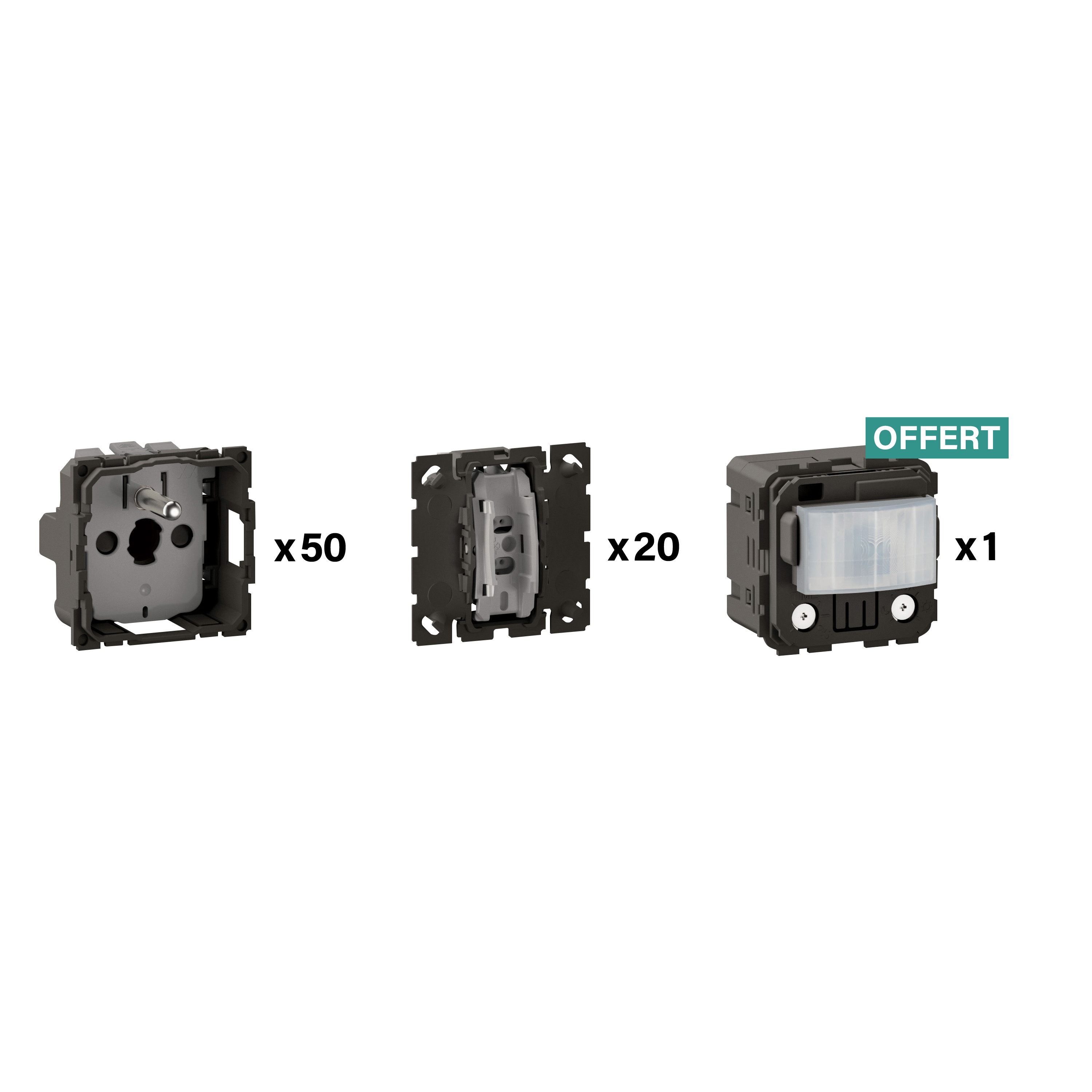 Lot De Prises Et Interrupteurs Blancs – 240V, 15A, Adaptateurs De Courant