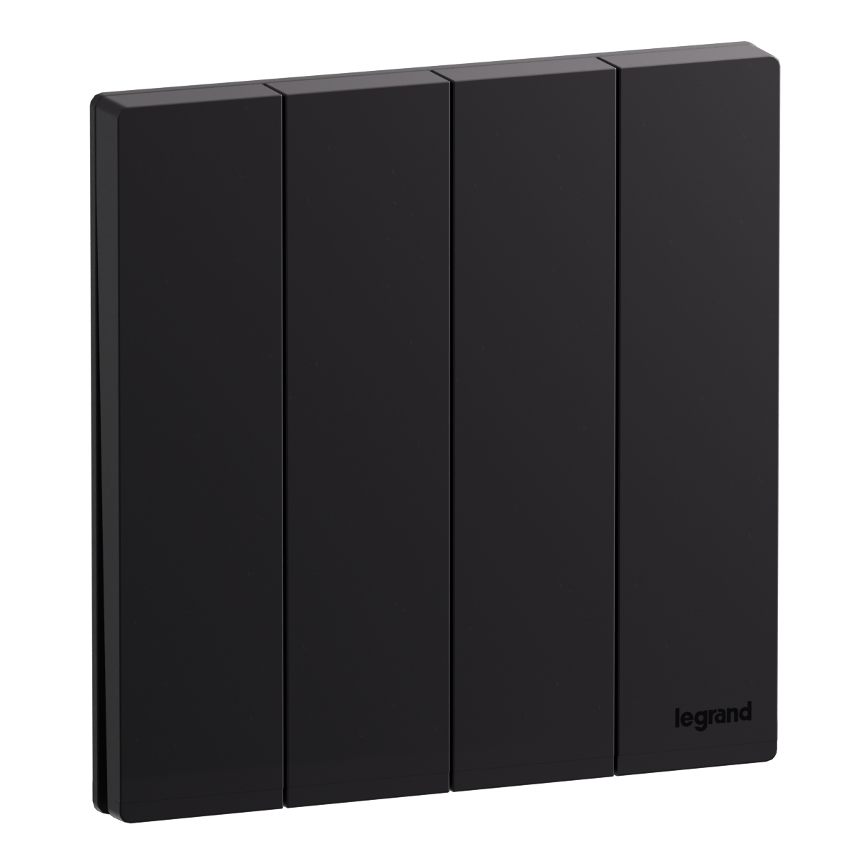 Galion Up - 4G 10A push button matt black - 250V AC rated - Screw ...