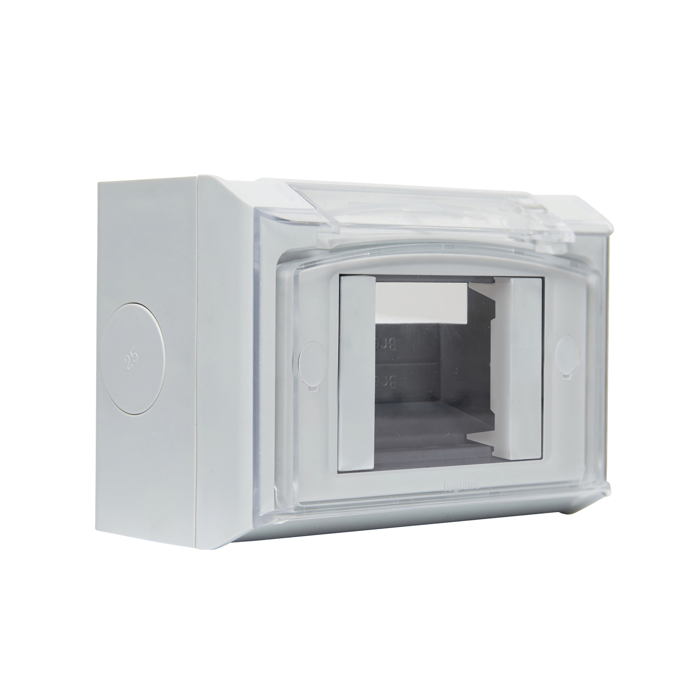 Legrand Aqua IP44 Arteor 3 Module Surface Mount Adaptor Limestone Grey ...