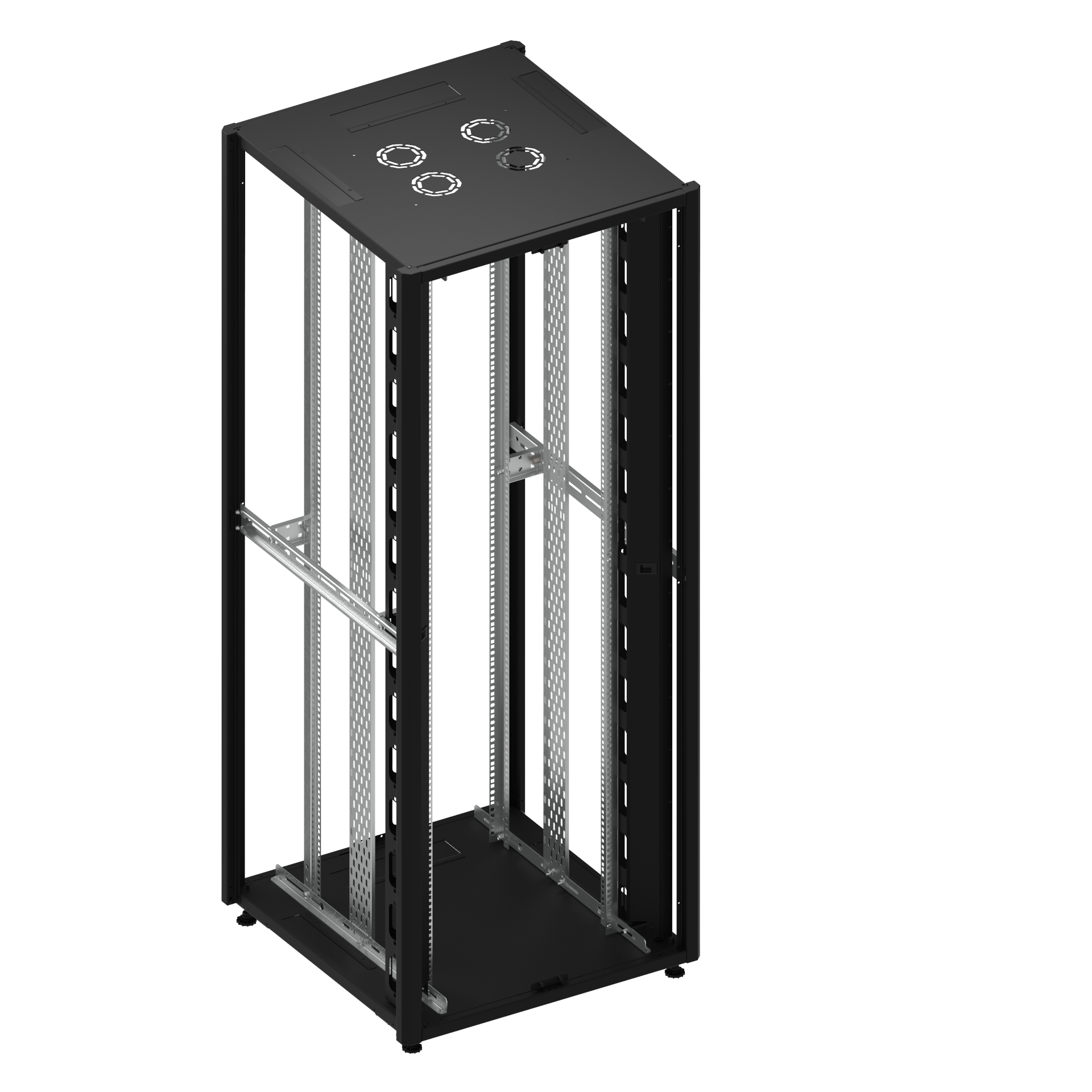 Server cabinet 42U 780x800 with front single and double rear 80% ...