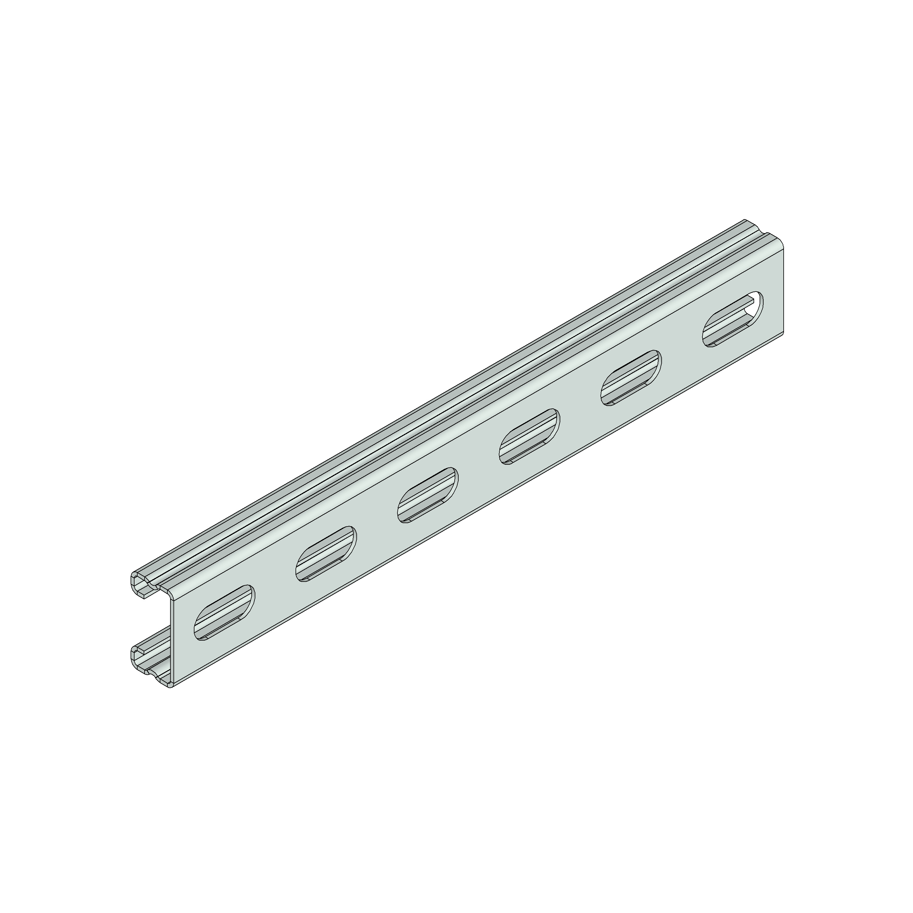 EM Series Pre-Galvanised Slotted Channel 21x41x1.6mm | EM4000TPG | MSS