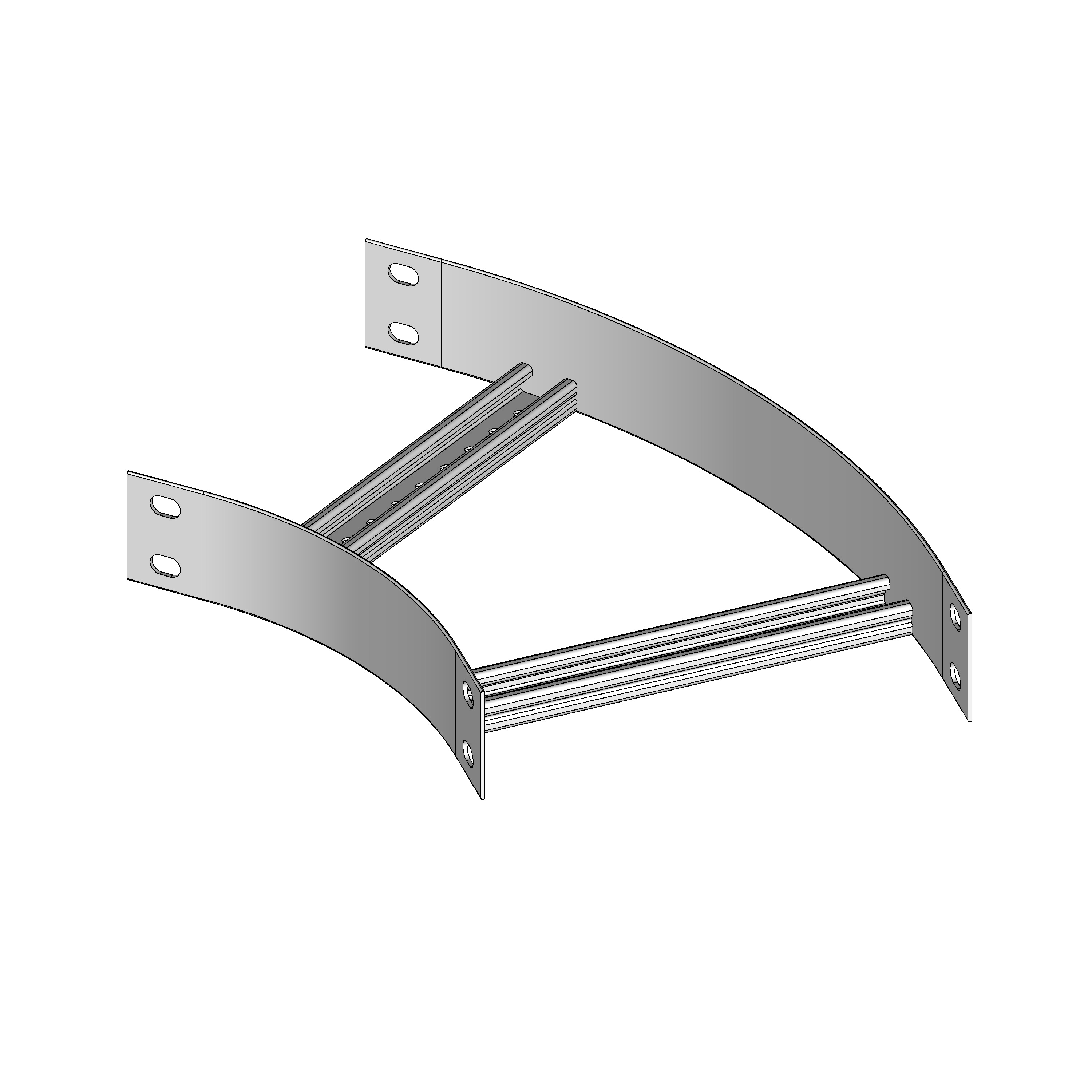 Nema 12A Aluminium Cable Ladder 45 degree Horizontal Riser Kit with ...