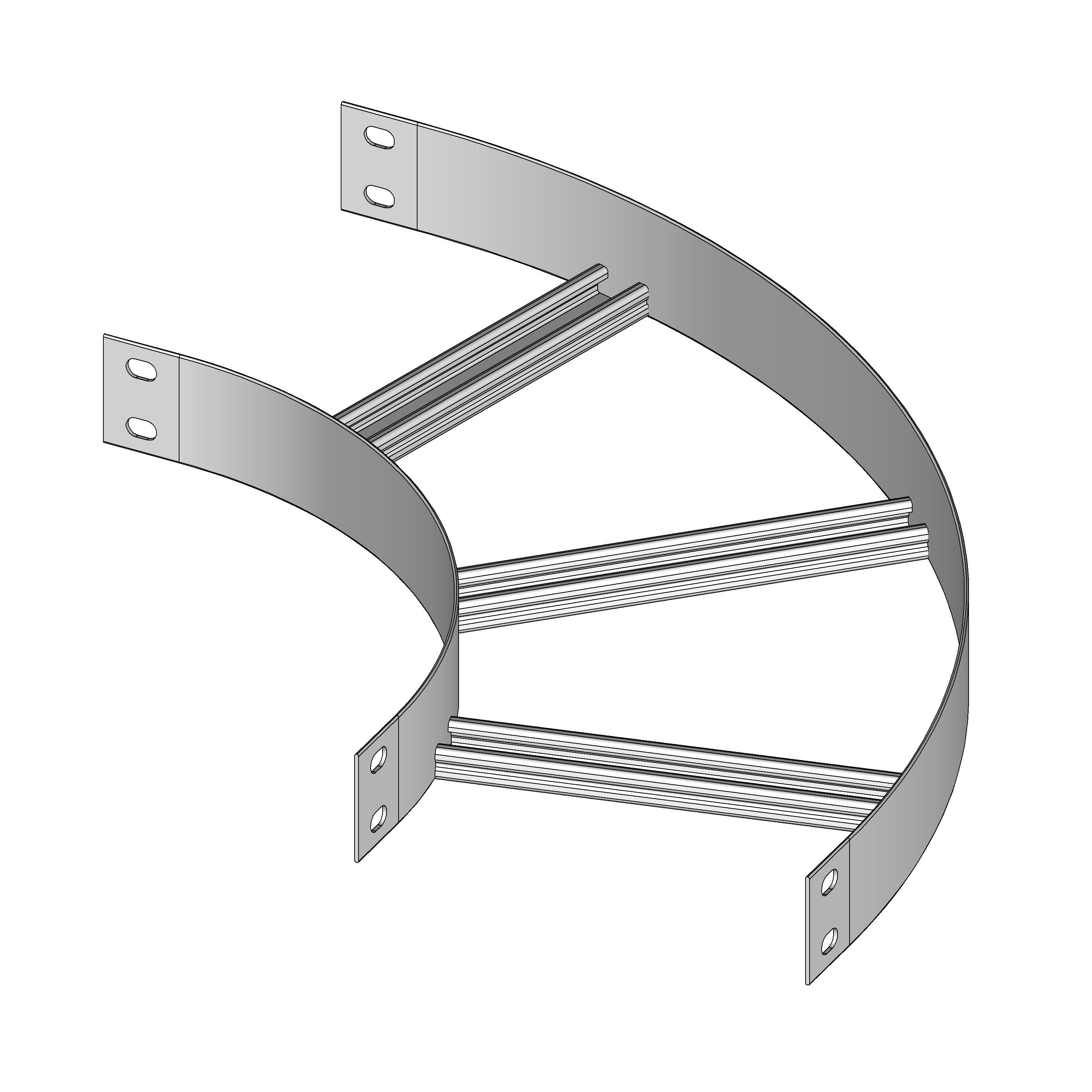 Nema 12A Aluminium Cable Ladder 90 degree Horizontal Riser Kit with ...
