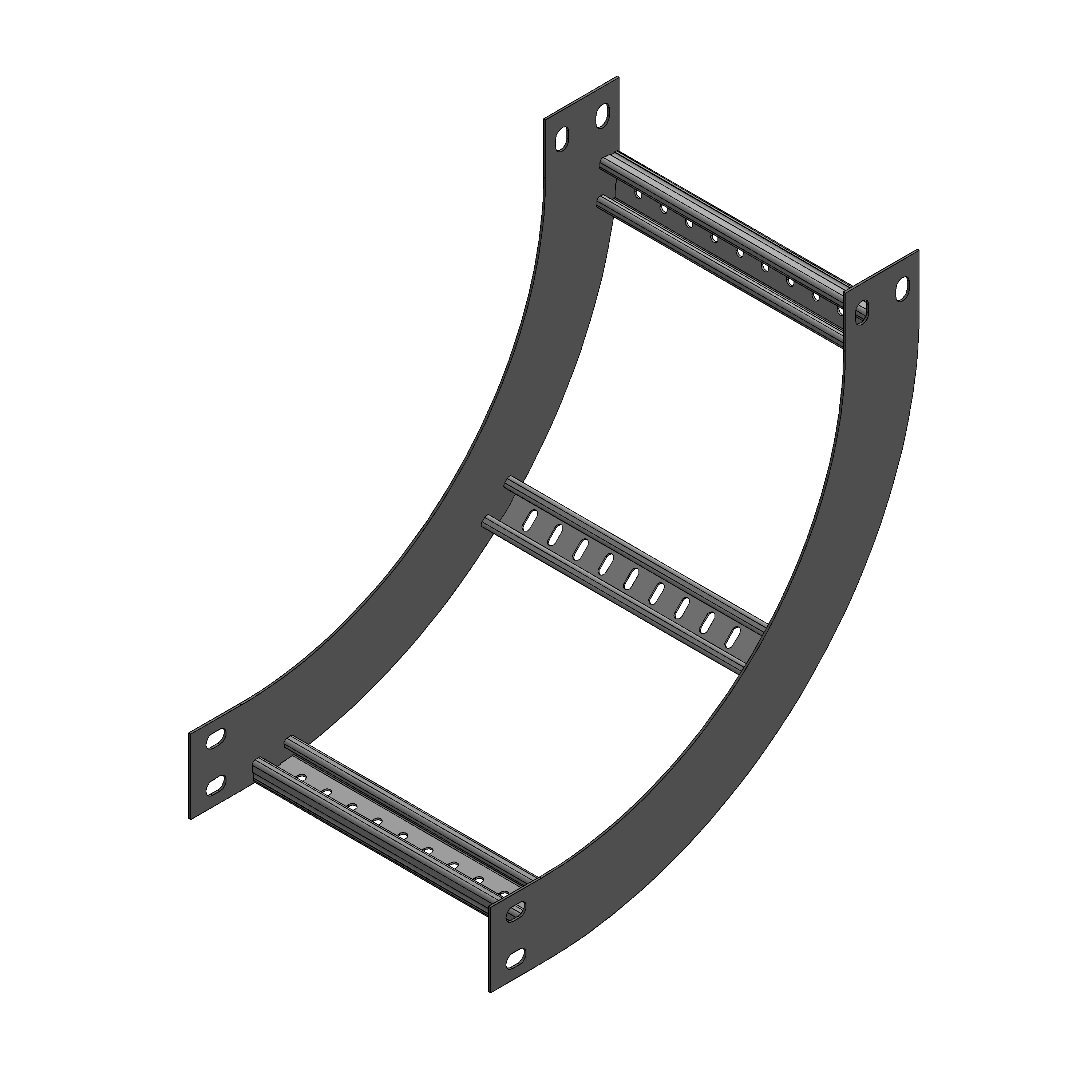 Nema 12A Aluminium Cable Ladder 90 Degree Internal Riser Kit with 300mm ...