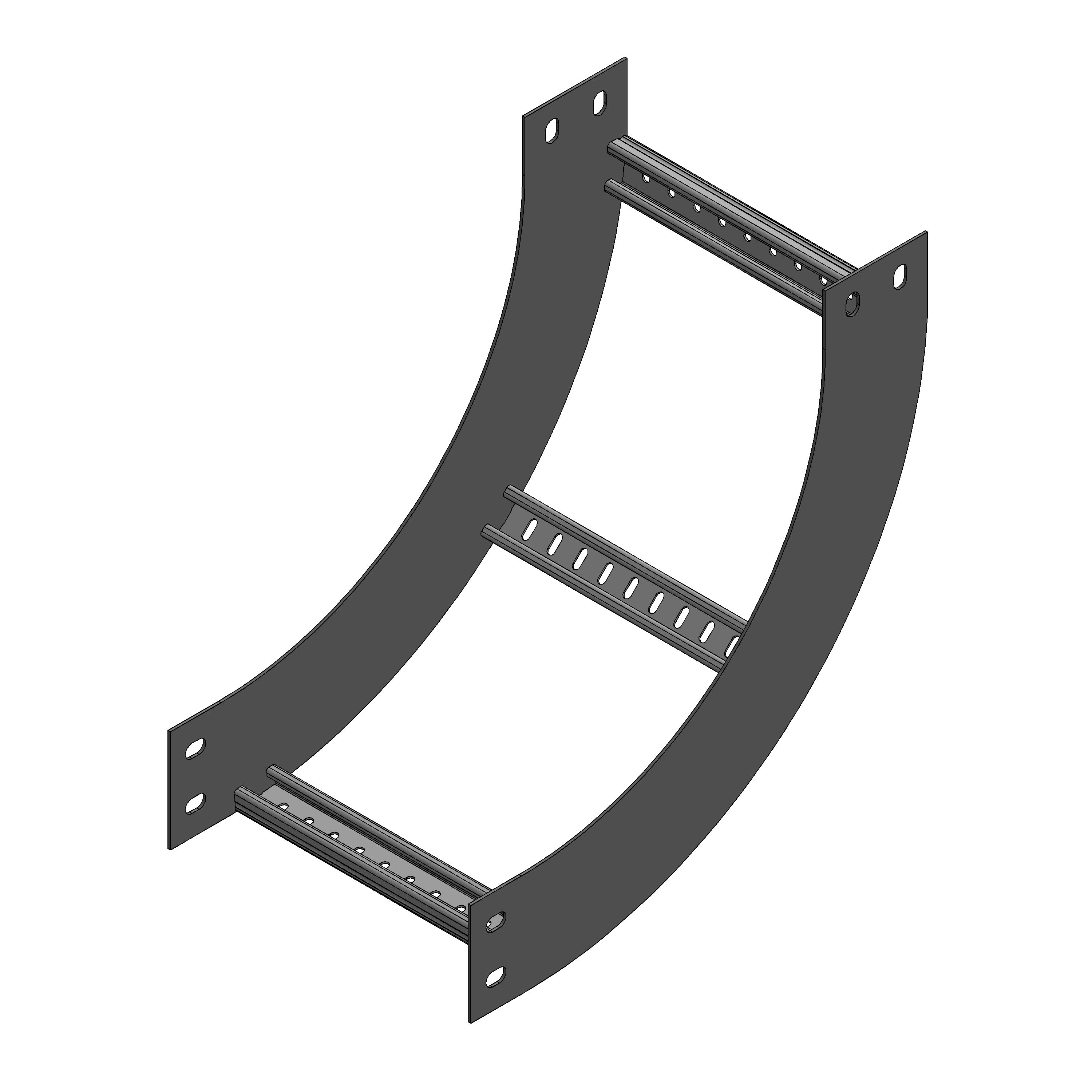 Nema 12B Aluminium Cable Ladder 90 Degree Internal Riser Kit with 300mm ...