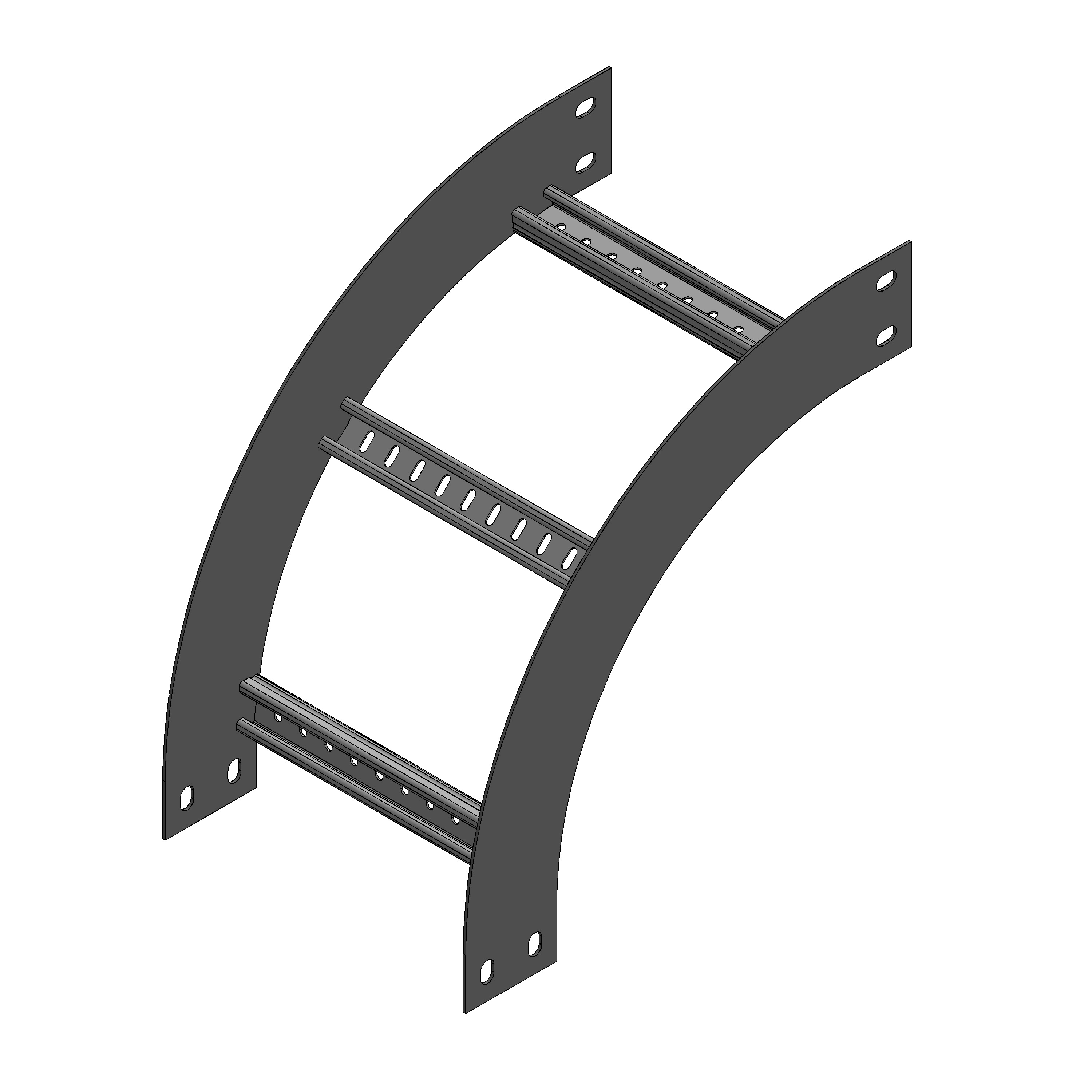 Nema 16A Aluminium Cable Ladder 90 Degree External Riser Kit with 300mm ...