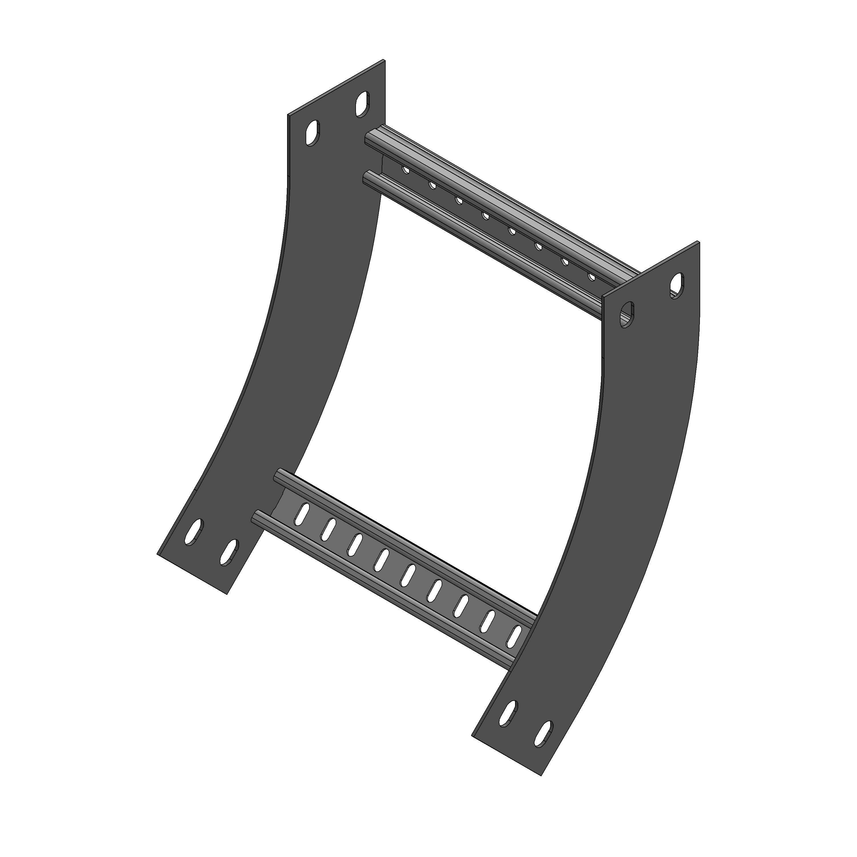 Nema 16A Aluminium Cable Ladder 45 Degree Internal Riser Kit with 300mm ...
