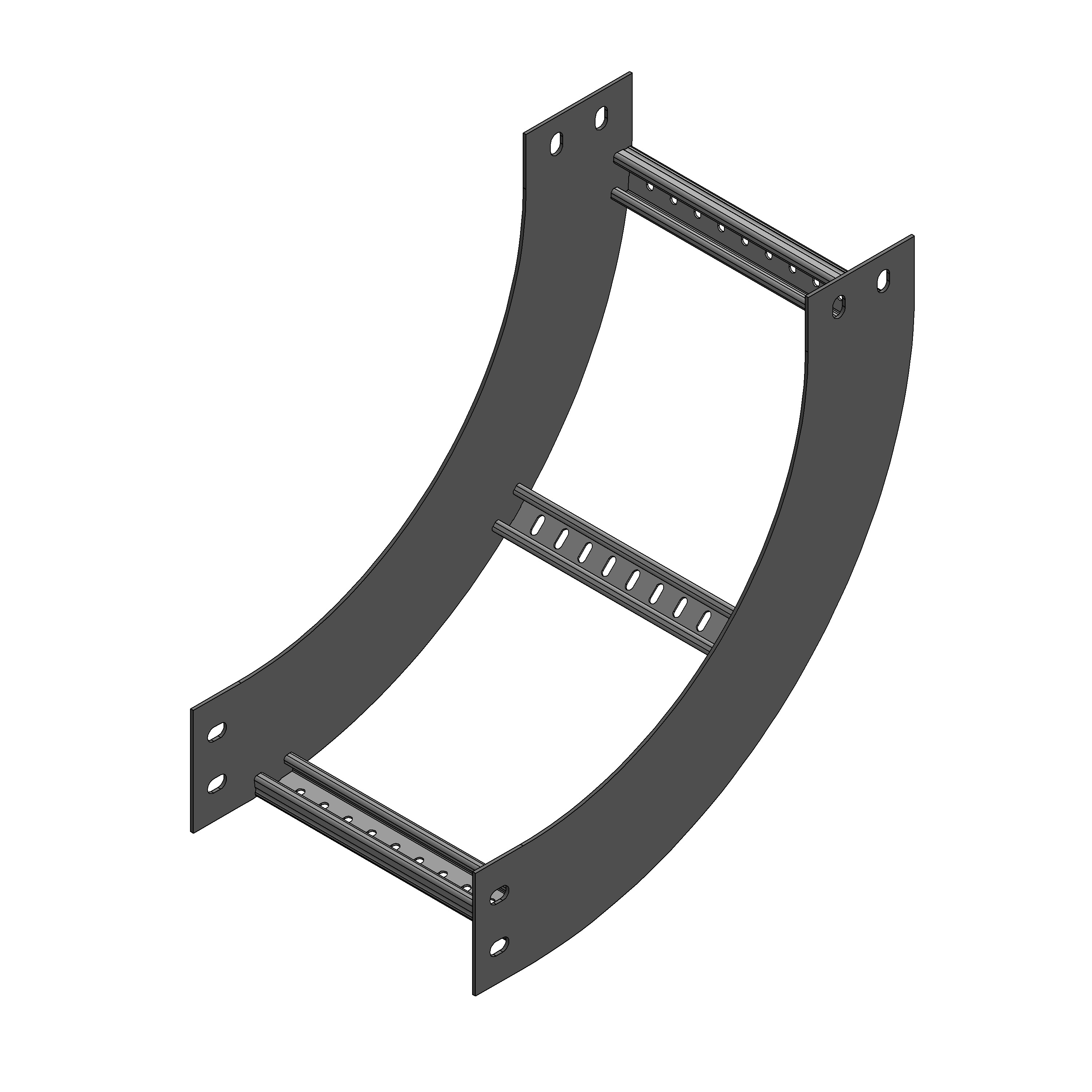 Nema 20A Aluminium Cable Ladder 90 Degree Internal Riser Kit with 300mm ...
