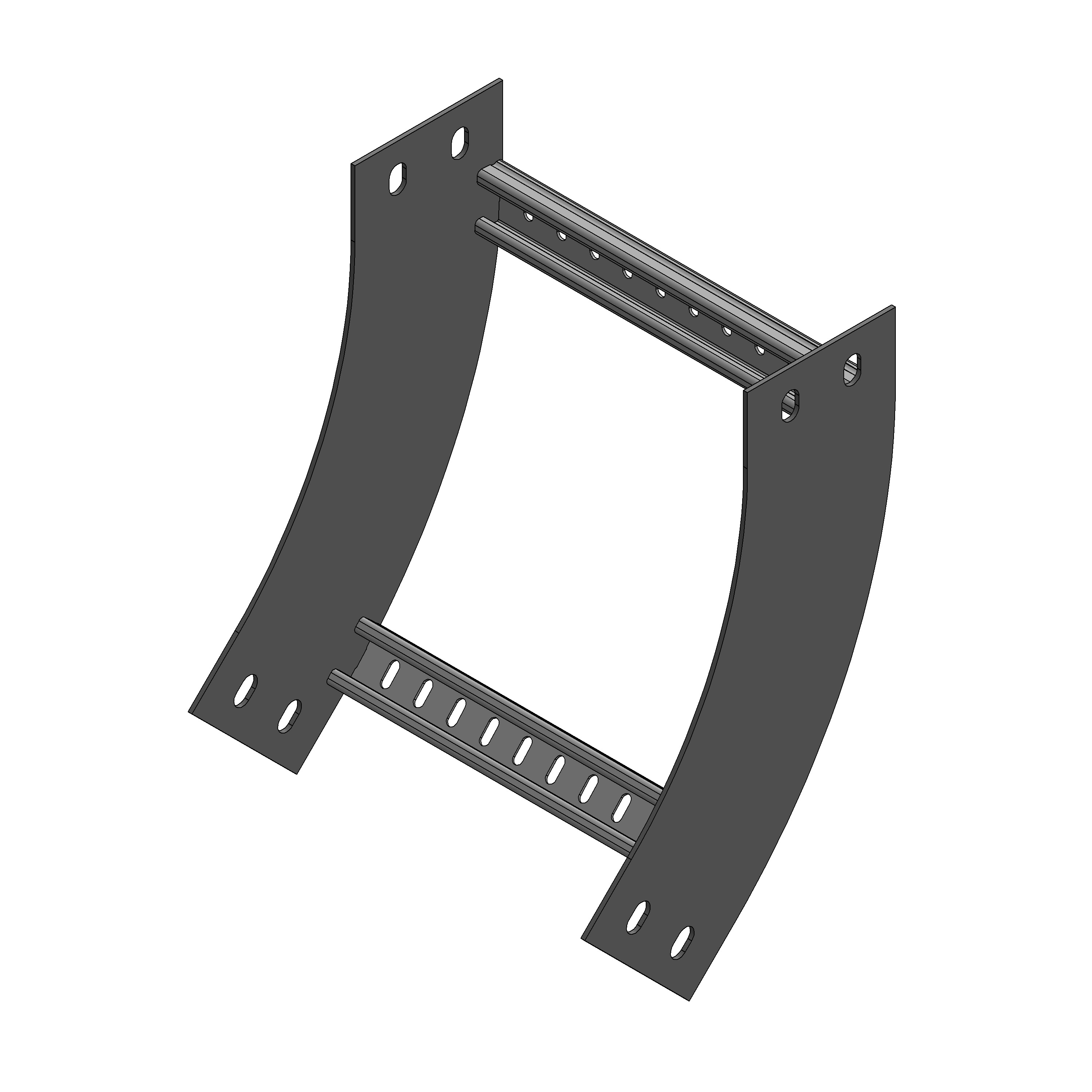 Nema 20A Aluminium Cable Ladder 45 Degree Internal Riser Kit with 300mm ...