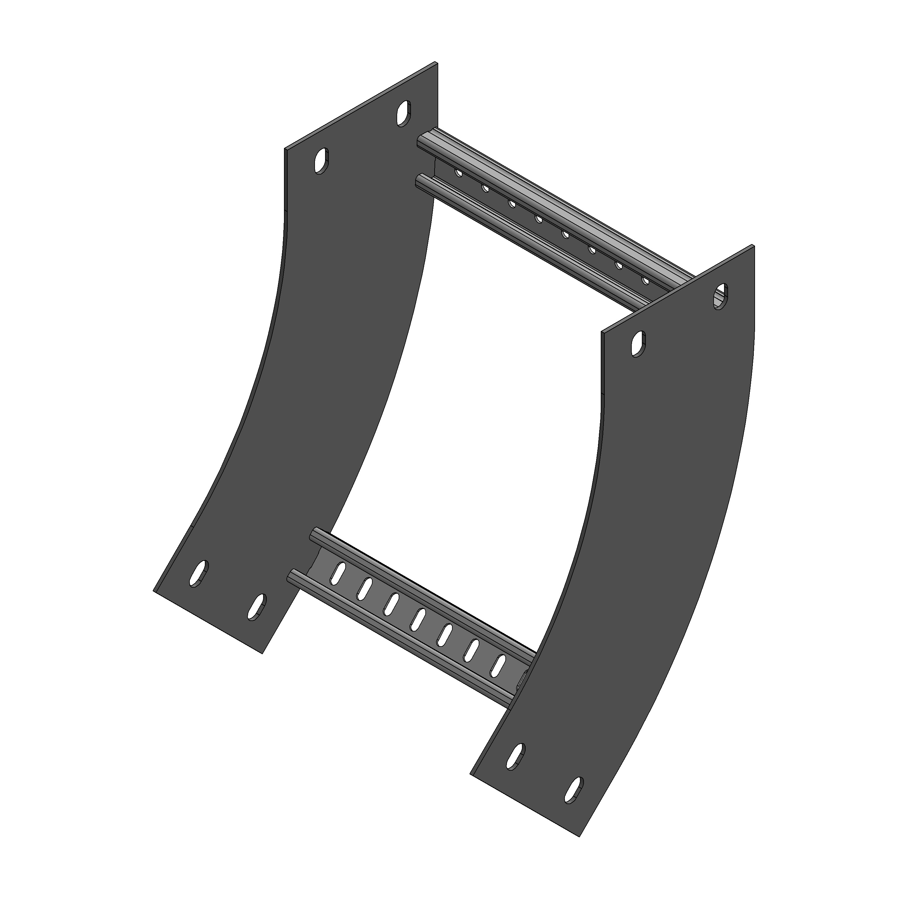 Nema 20C Aluminium Cable Ladder 45 Degree Internal Riser Kit with 300mm ...
