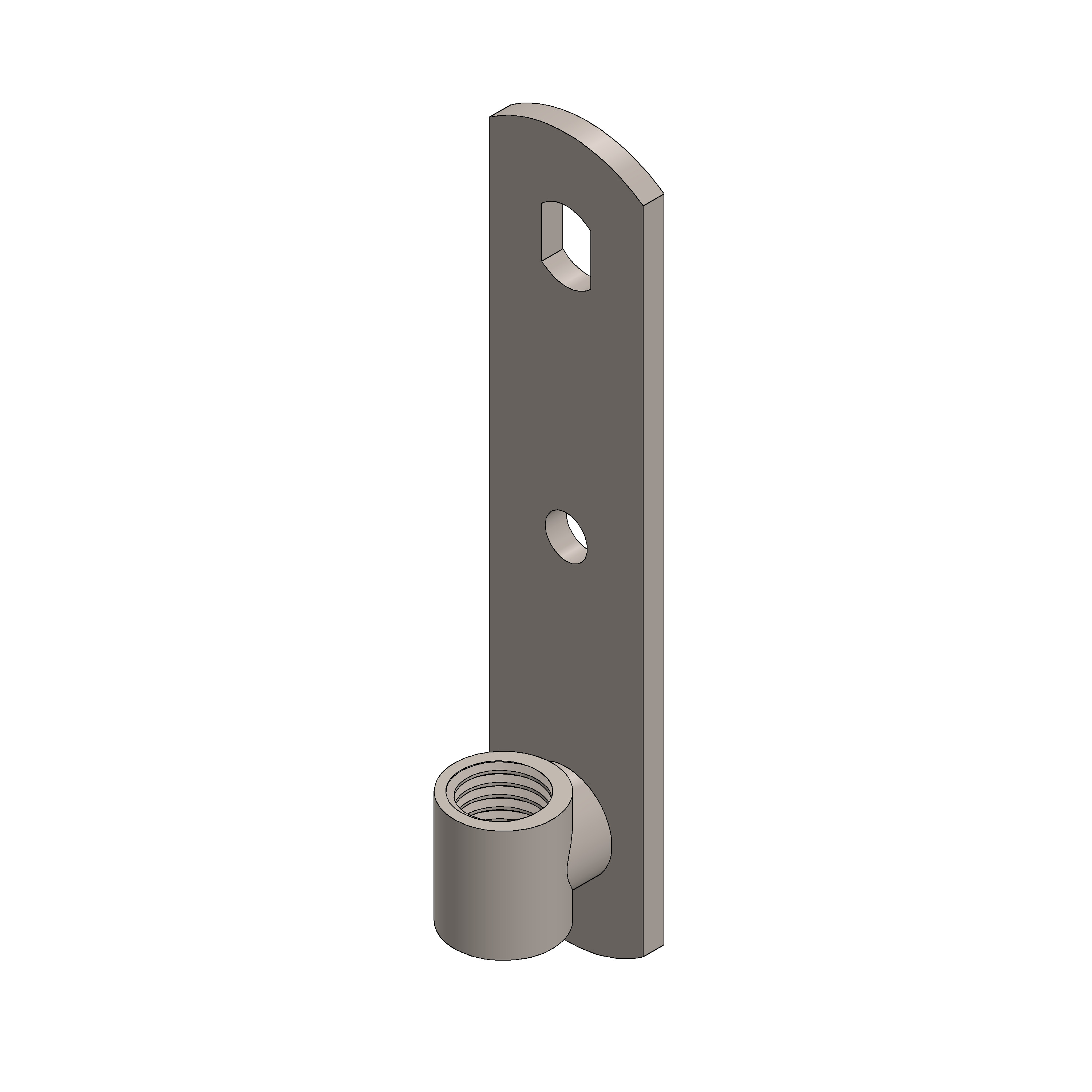 M10 Threaded Rod Zinc Plated Vertical Mounting Plate | VMP10ZP | MSS