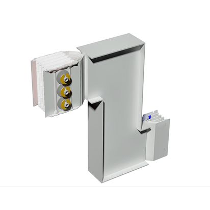 Double vertical elbow XCP-HP (Al). Right Type 2 - In= 1600A