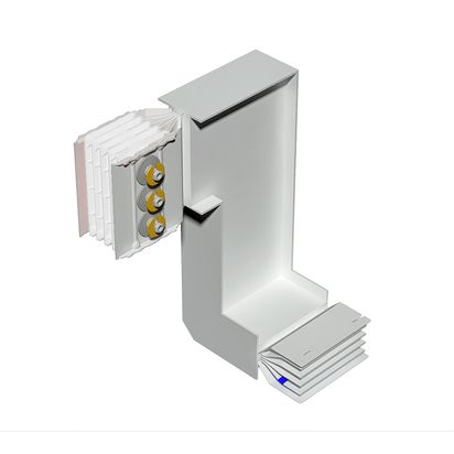 Double vertical and horizontal elbow XCP-HP (Al). Type 1 - In= 1600A