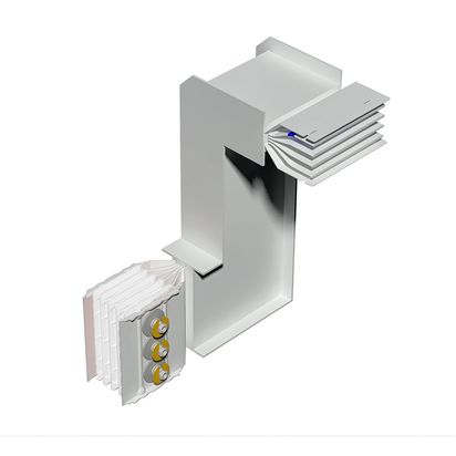 Double vertical and horizontal elbow XCP-HP (Al). Type 3 - In= 1600A