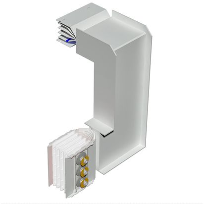 Double vertical and horizontal elbow XCP-HP (Al). Type 4 - In= 2000A