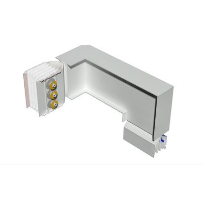 Double horizontal and vertical elbow XCP-HP (Al). Type 1 - In= 1600A