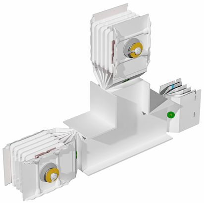 T vertical element XCP-HP (Al). Type 3 - In= 1000A