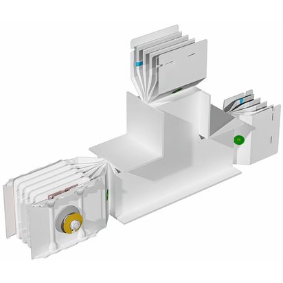 T vertical element XCP-HP (Al). Type 4 - In= 630A